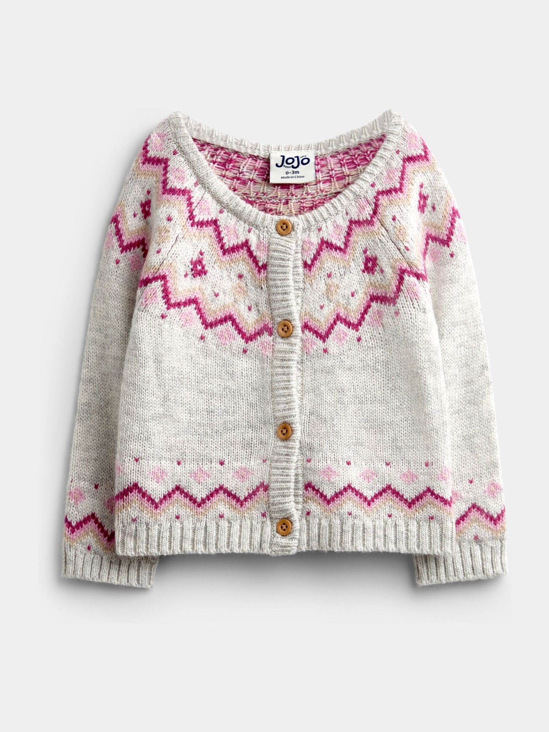 Light Grey 3-Piece Fairisle Knit Set - Image 3 of 9