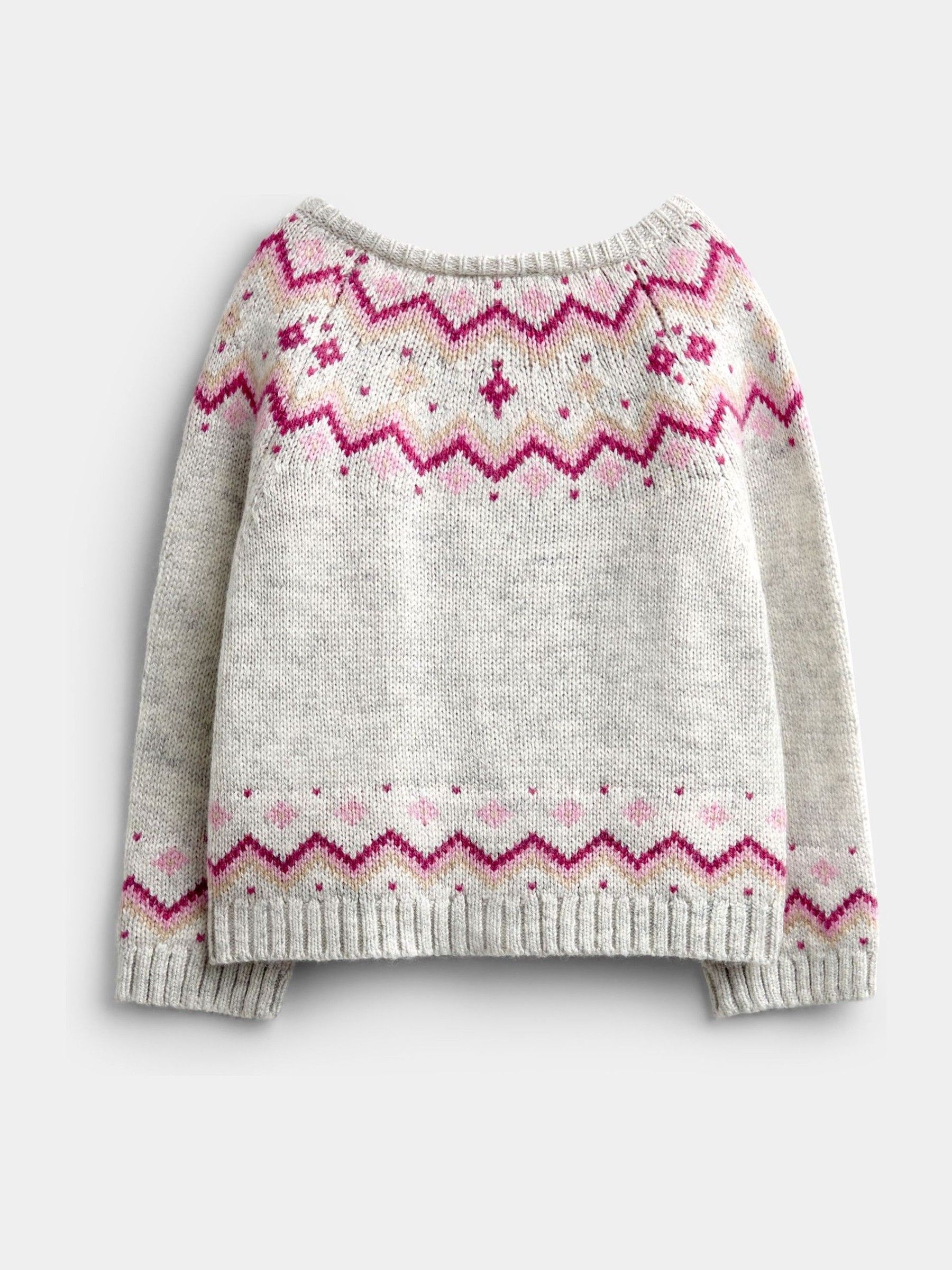 Light Grey 3-Piece Fairisle Knit Set - Image 4 of 9