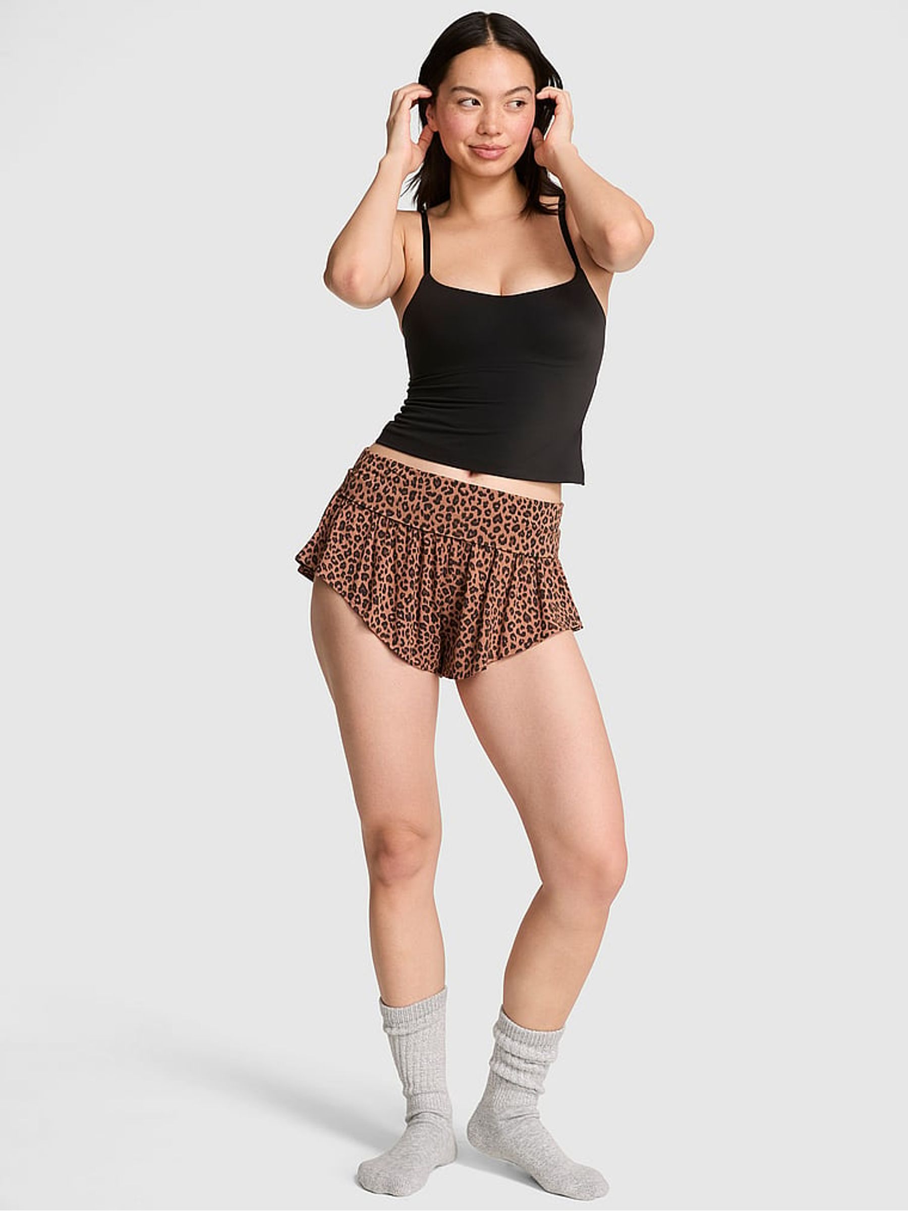 Leopard Brown Short Modal Pyjamas Bottoms - Image 1 of 2