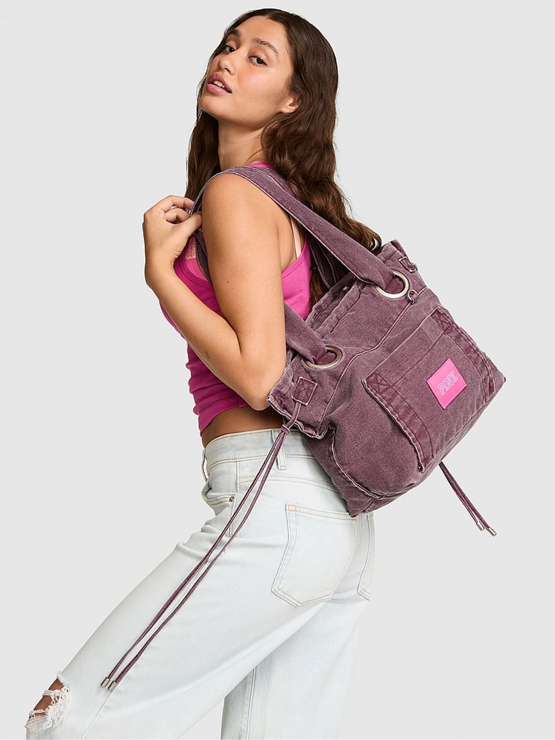 Purple Rose Large Tote Bag - Image 1 of 4