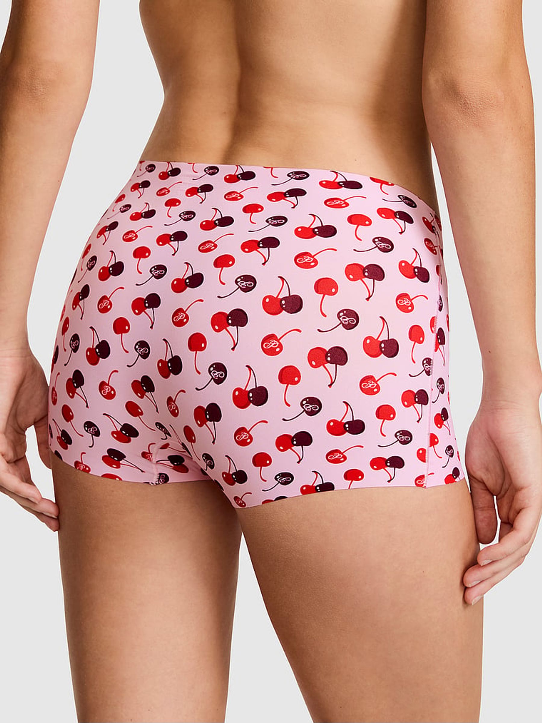 Pink Tulip Cherry Print Short No Show Knickers - Image 2 of 2