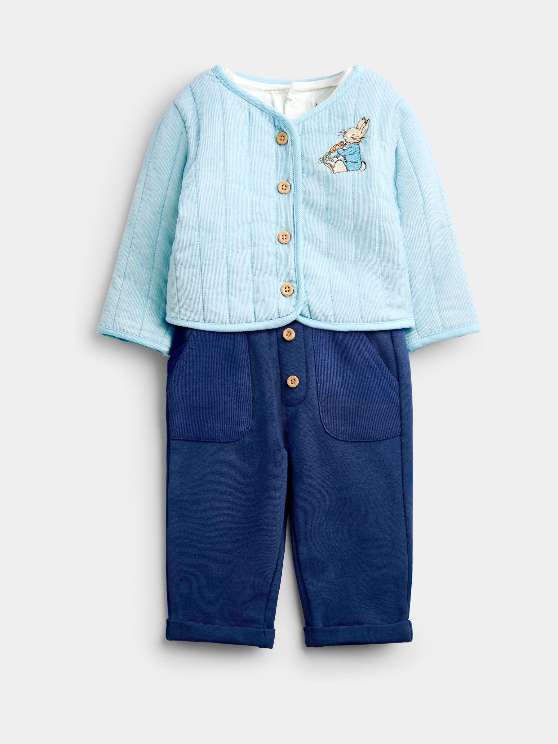 Blue Peter Rabbit Jacket, Bodysuit & Leggings 3-Piece Set - Image 1 of 9