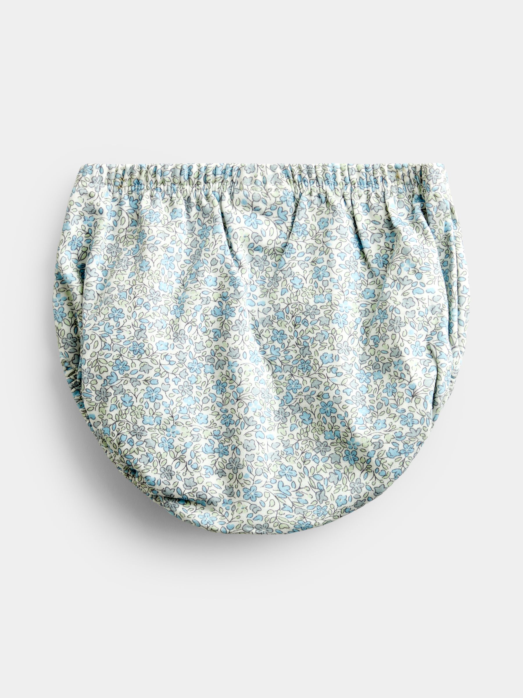 Blue Floral Smocked Dress Set - Image 5 of 7