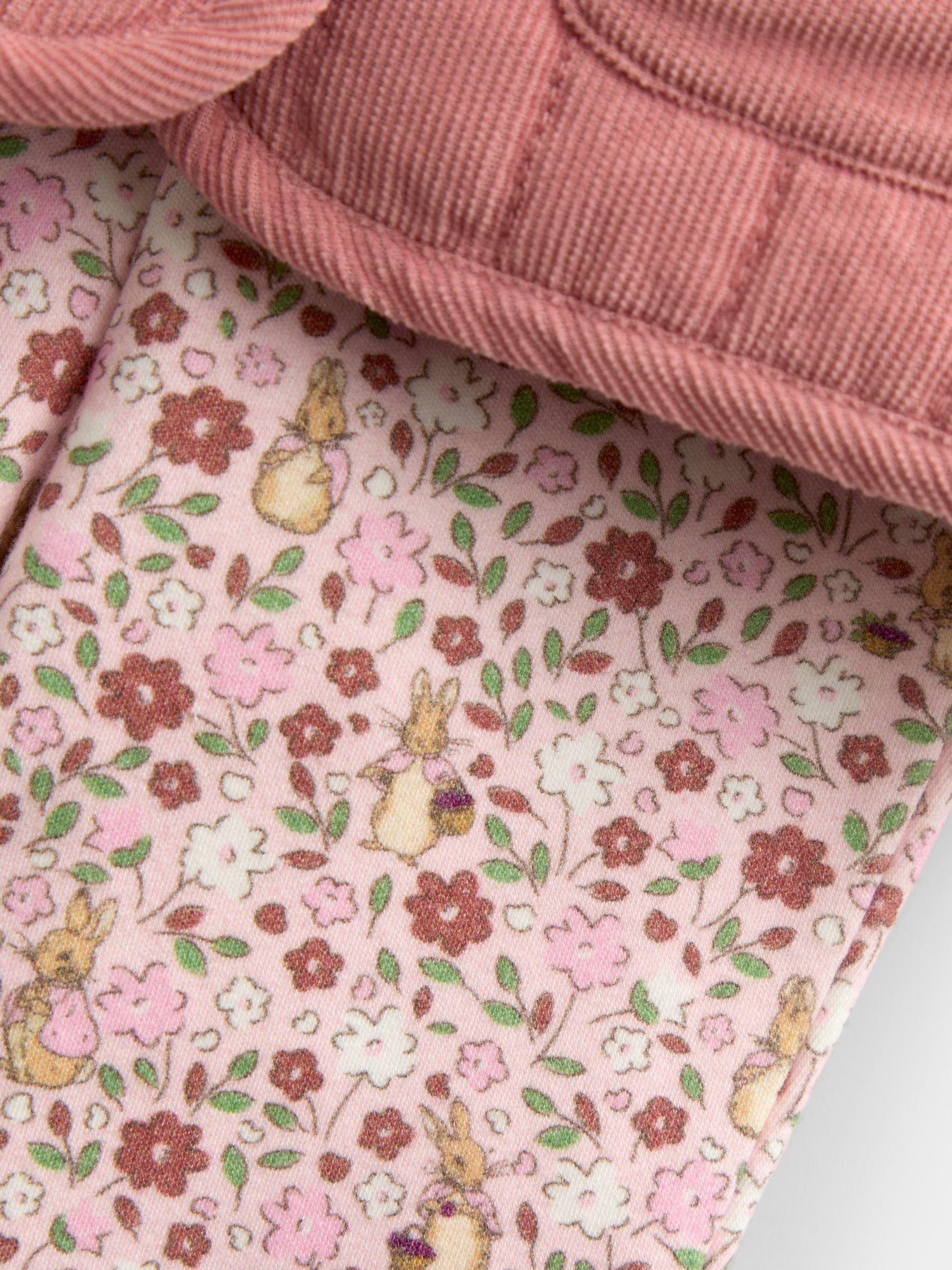 Rose Pink Peter Rabbit Flopsy Bunny Blouse, Legging & Gilet Baby Set - Image 11 of 11
