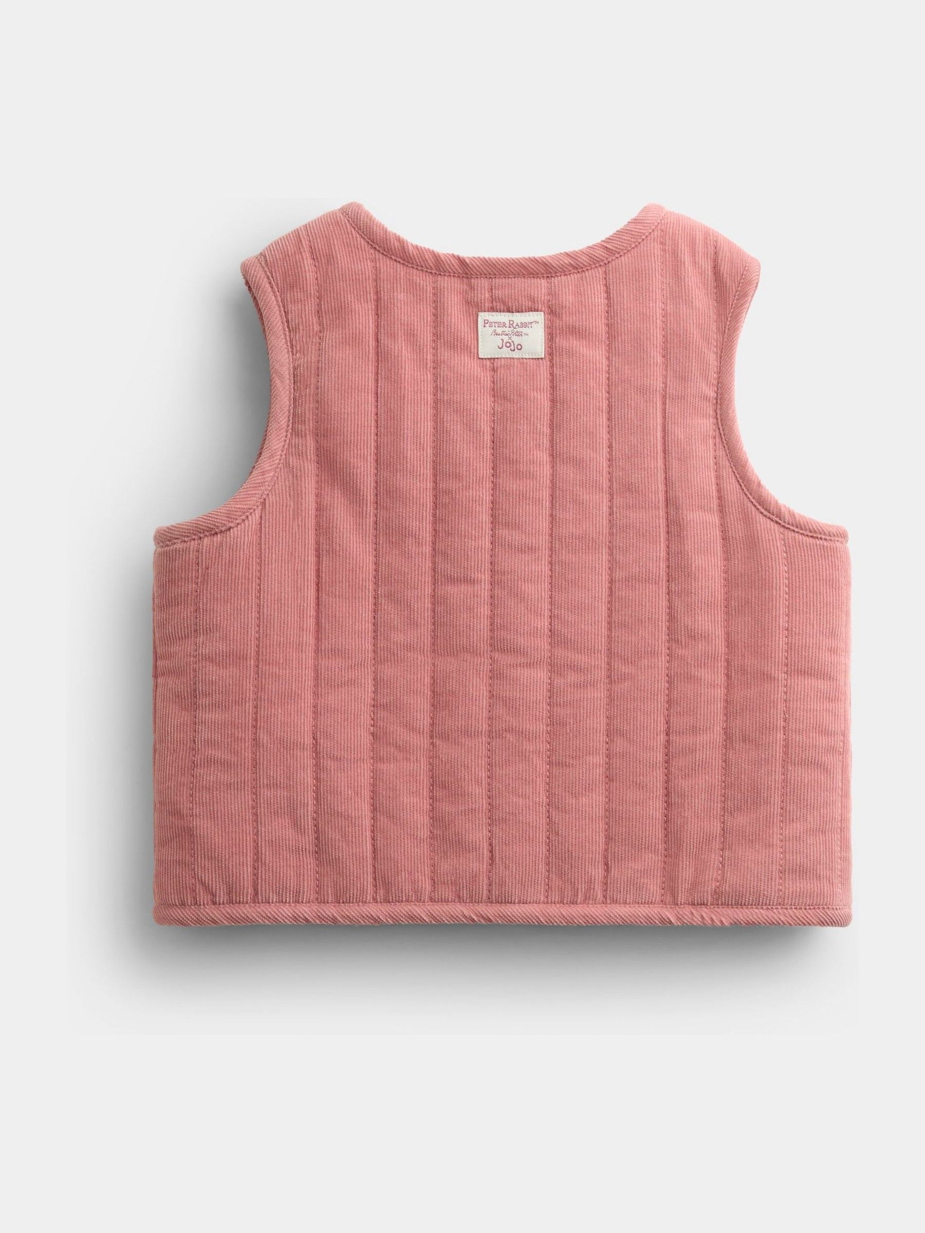 Rose Pink Peter Rabbit Flopsy Bunny Blouse, Legging & Gilet Baby Set - Image 5 of 11