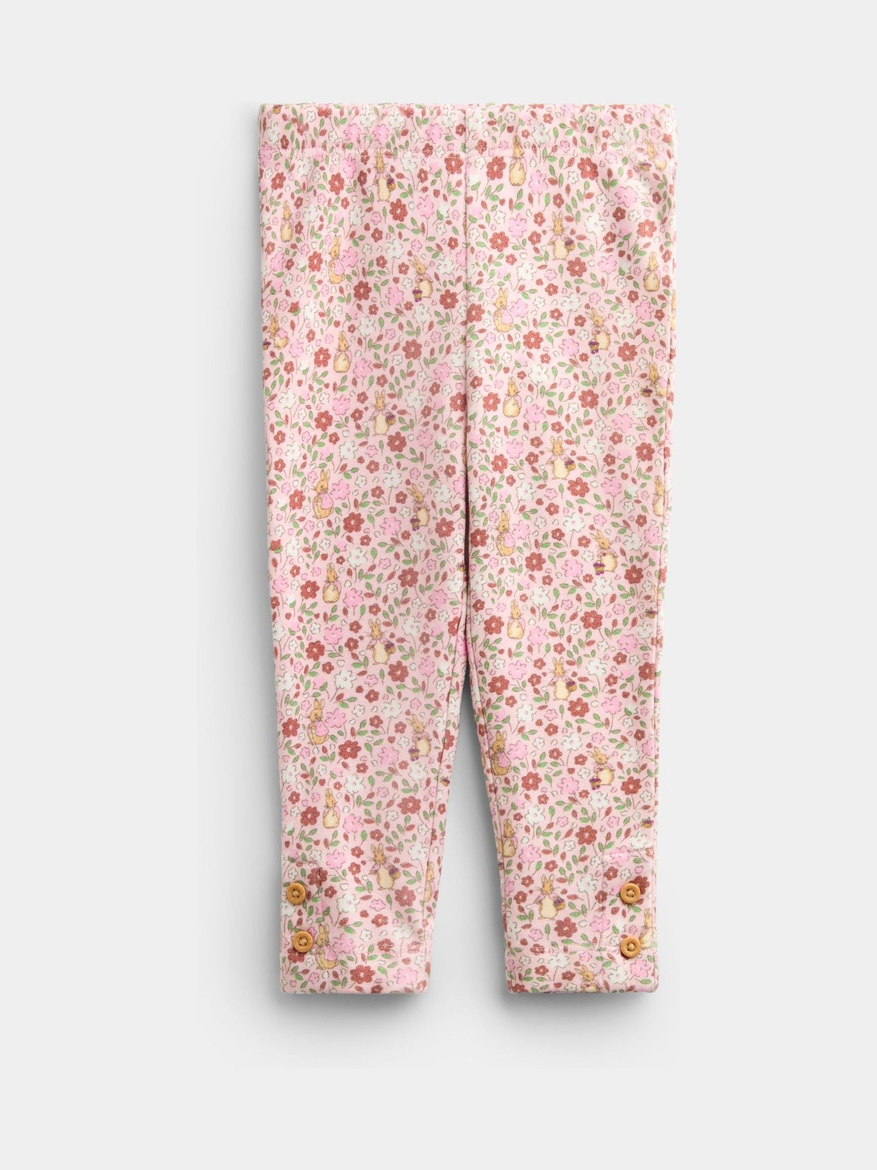 Rose Pink Peter Rabbit Flopsy Bunny Blouse, Legging & Gilet Baby Set - Image 8 of 11