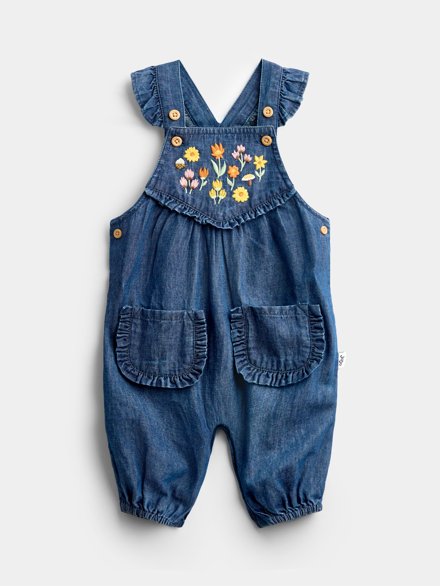 Denim Embroidered Chambray Dungaree Set - Image 4 of 6
