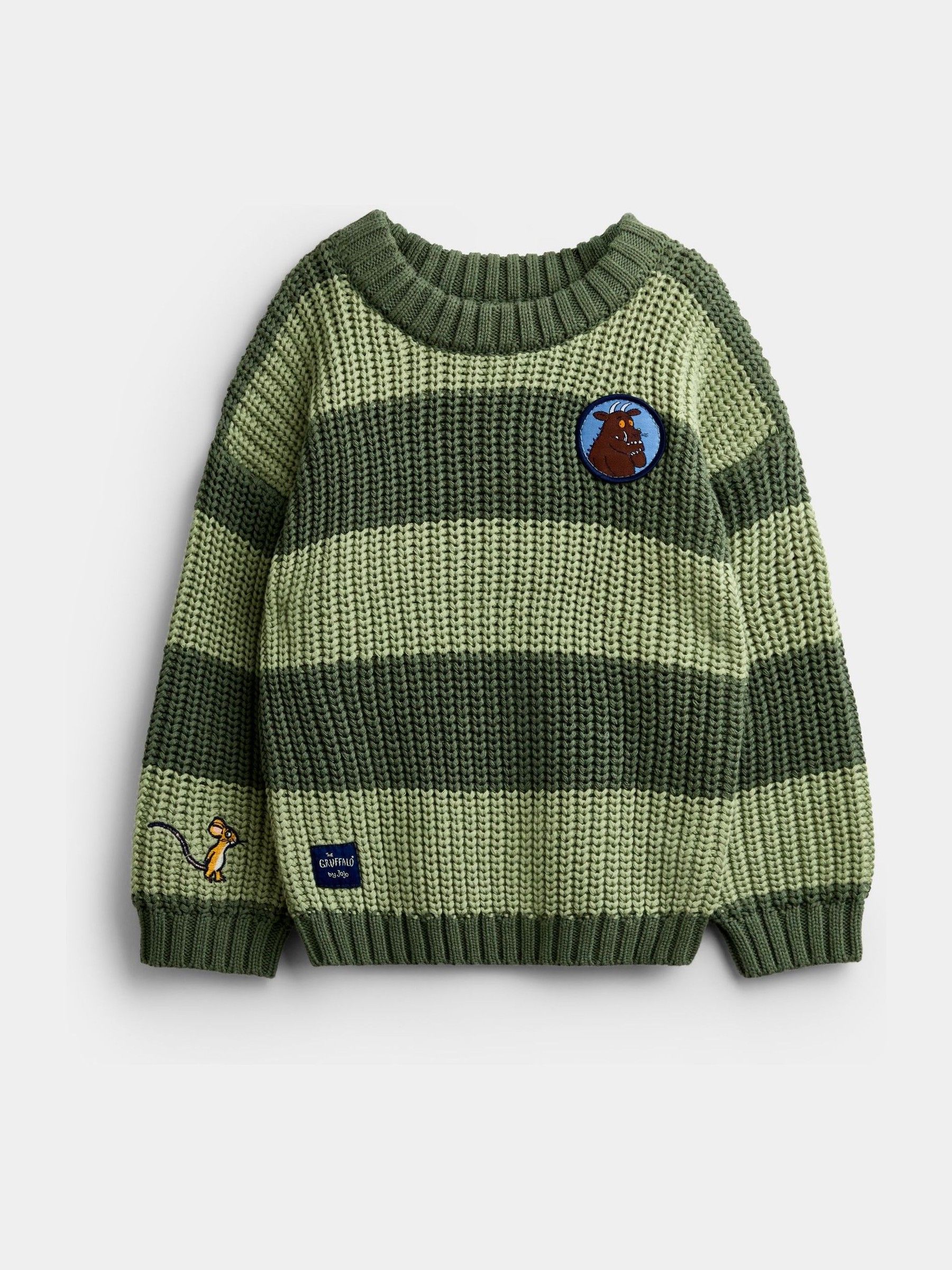 Khaki Green Gruffalo Appliqué Knitted Jumper - Image 3 of 6