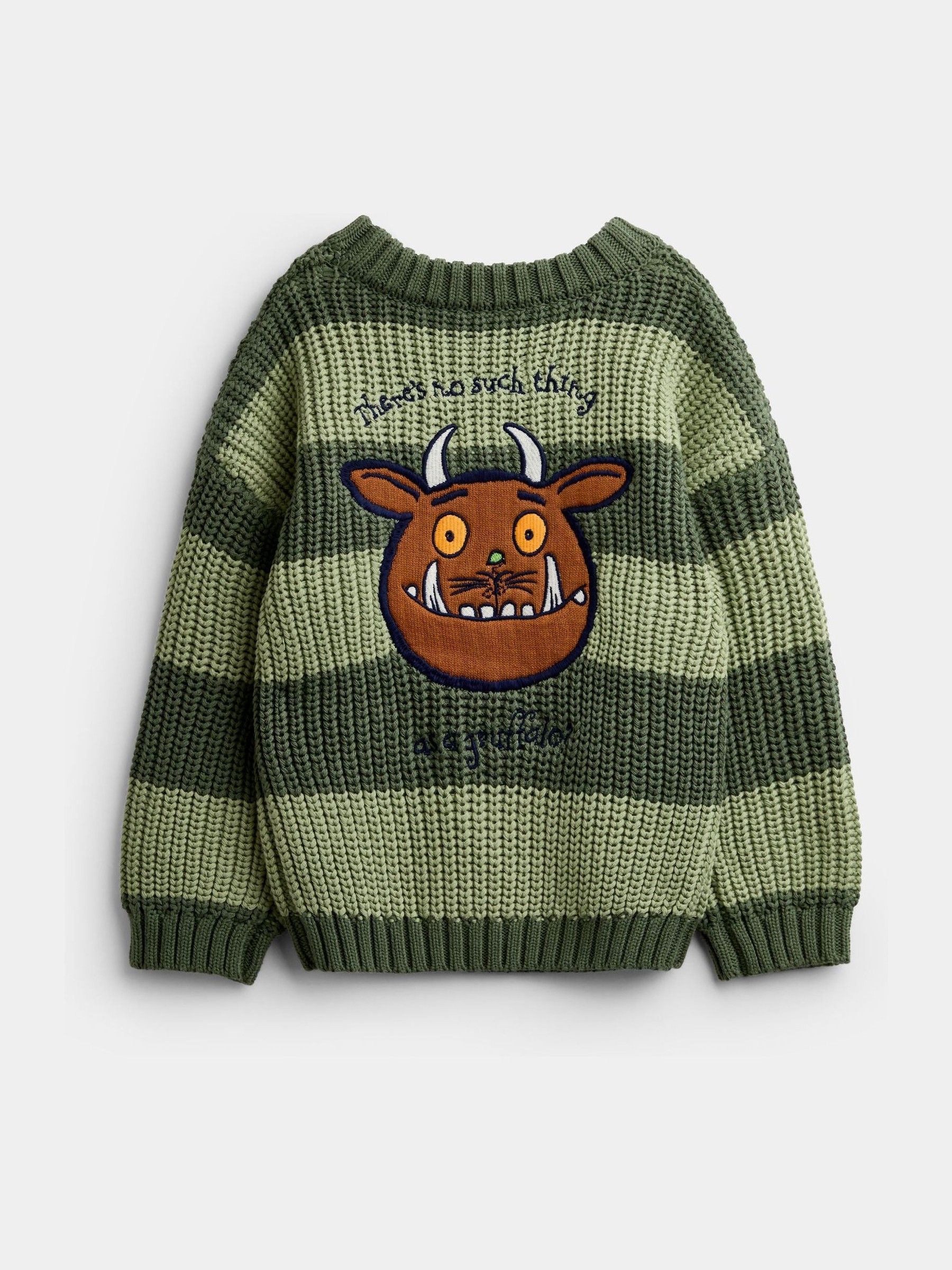 Khaki Green Gruffalo Appliqué Knitted Jumper - Image 4 of 6