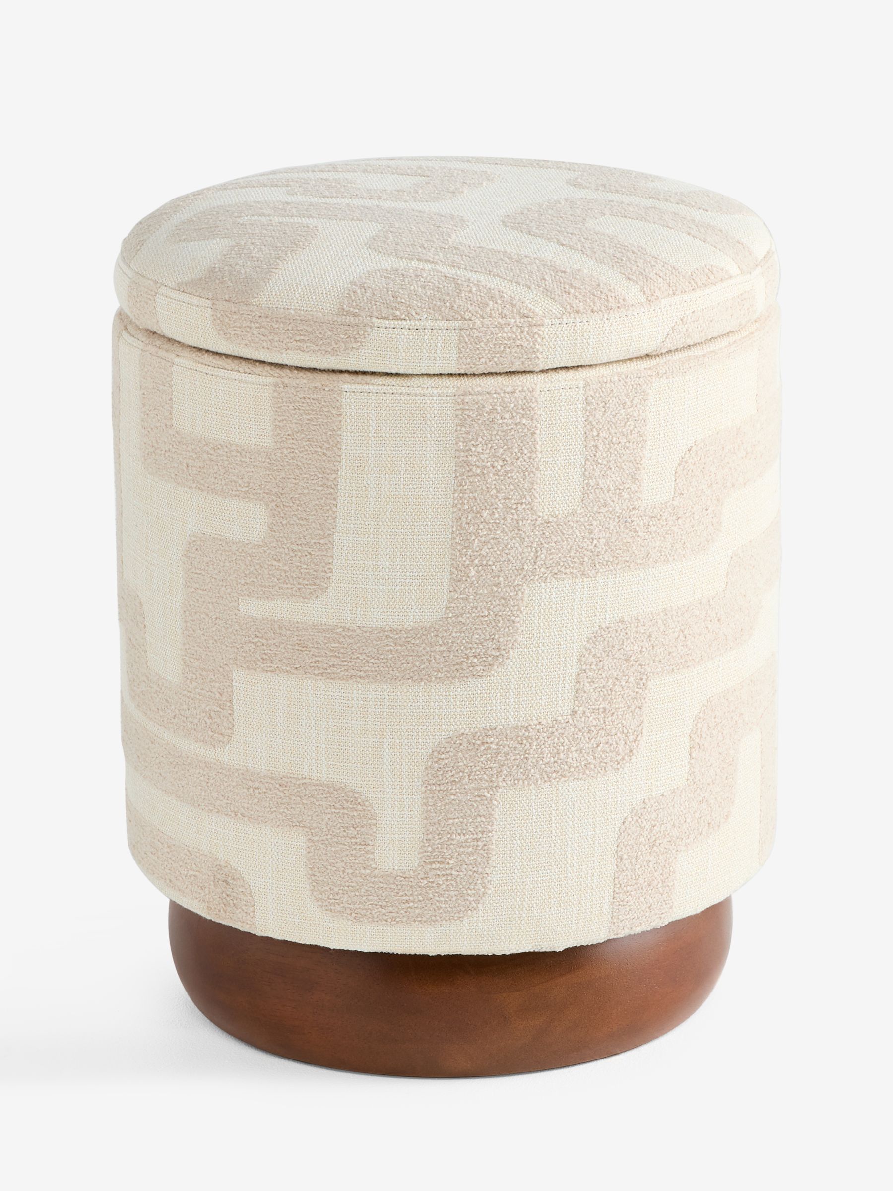 Inara Storage Stool in Natural Sand Clyde Abstract Weave - Image 5 of 5