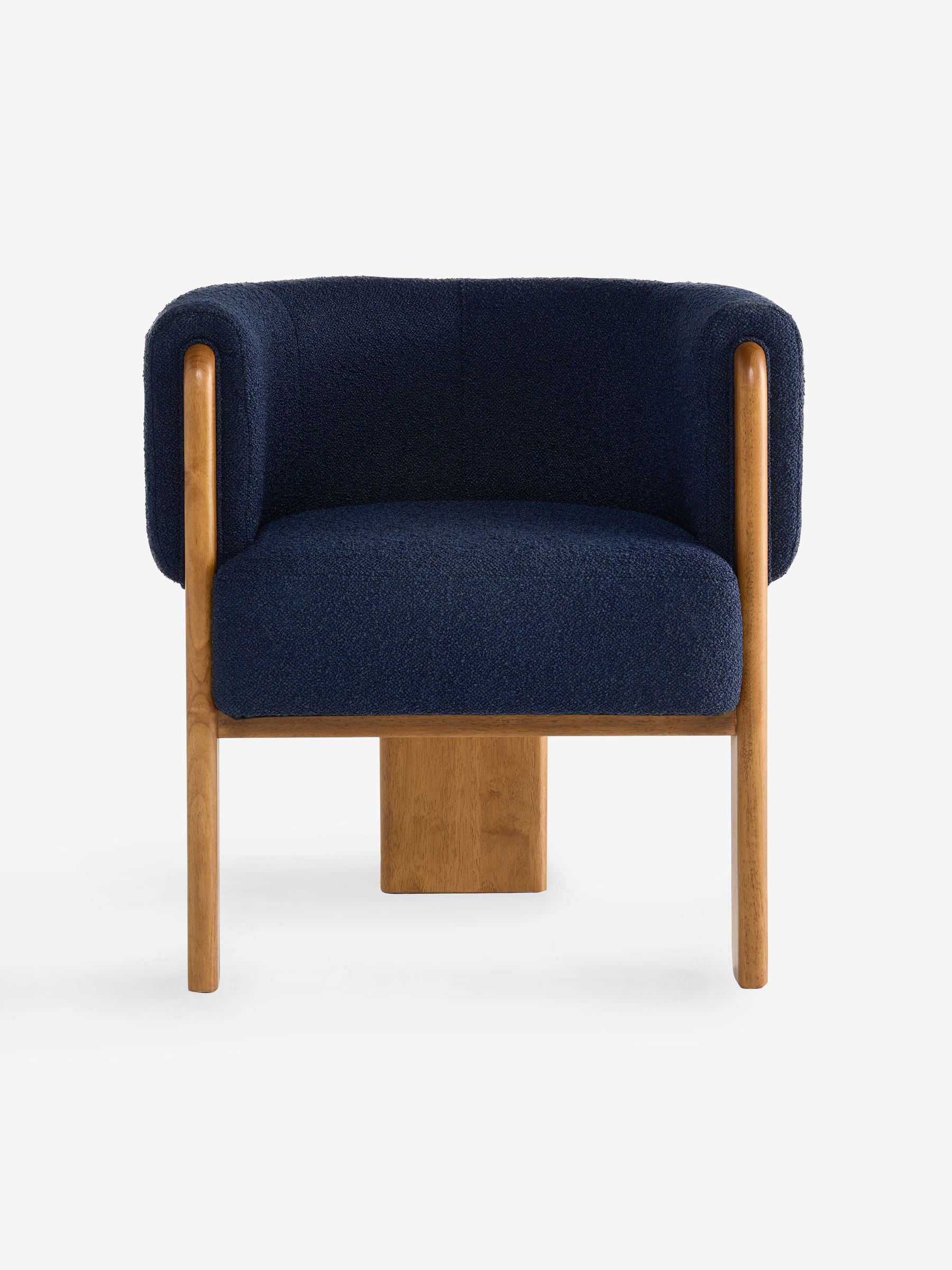Calix Dining Chair in Navy Blue Soft Touch Boucle - Image 4 of 5