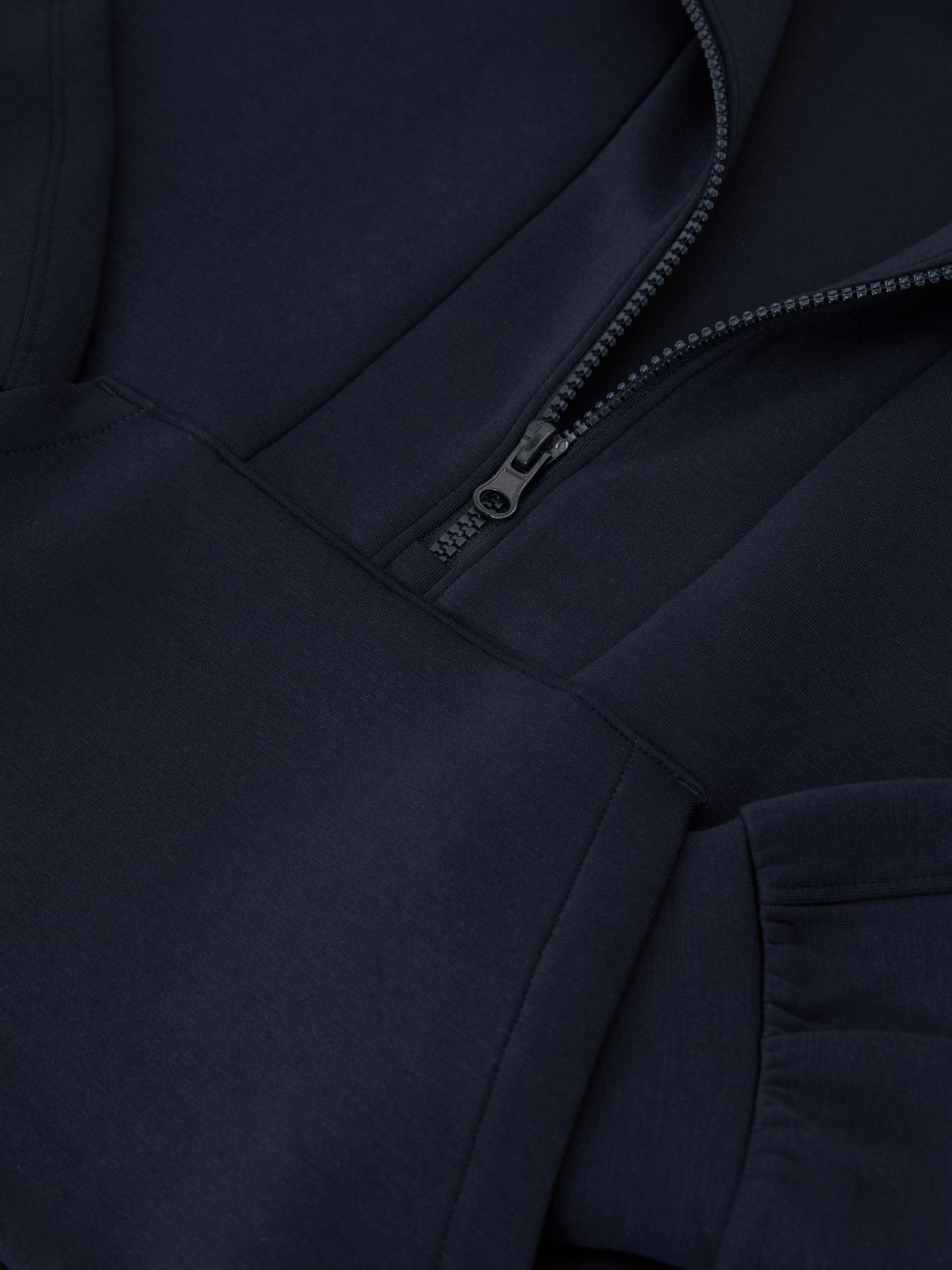 Premium Interlock Half-Zip Hoodie in Navy - Bild 6 von 6