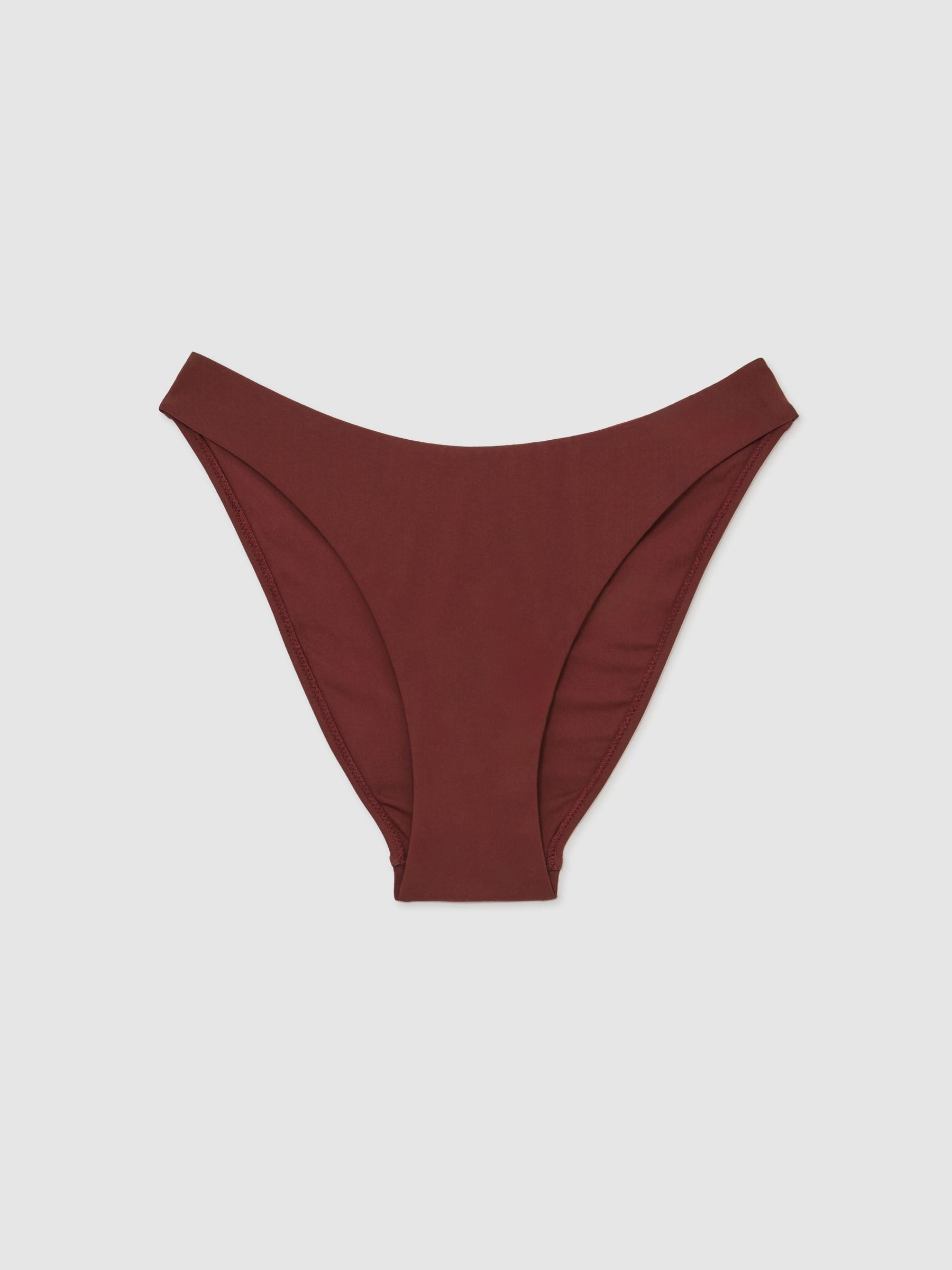 Fixed-Side High-Leg Bikini Bottoms in Rhubarb Red - Image 2 of 7