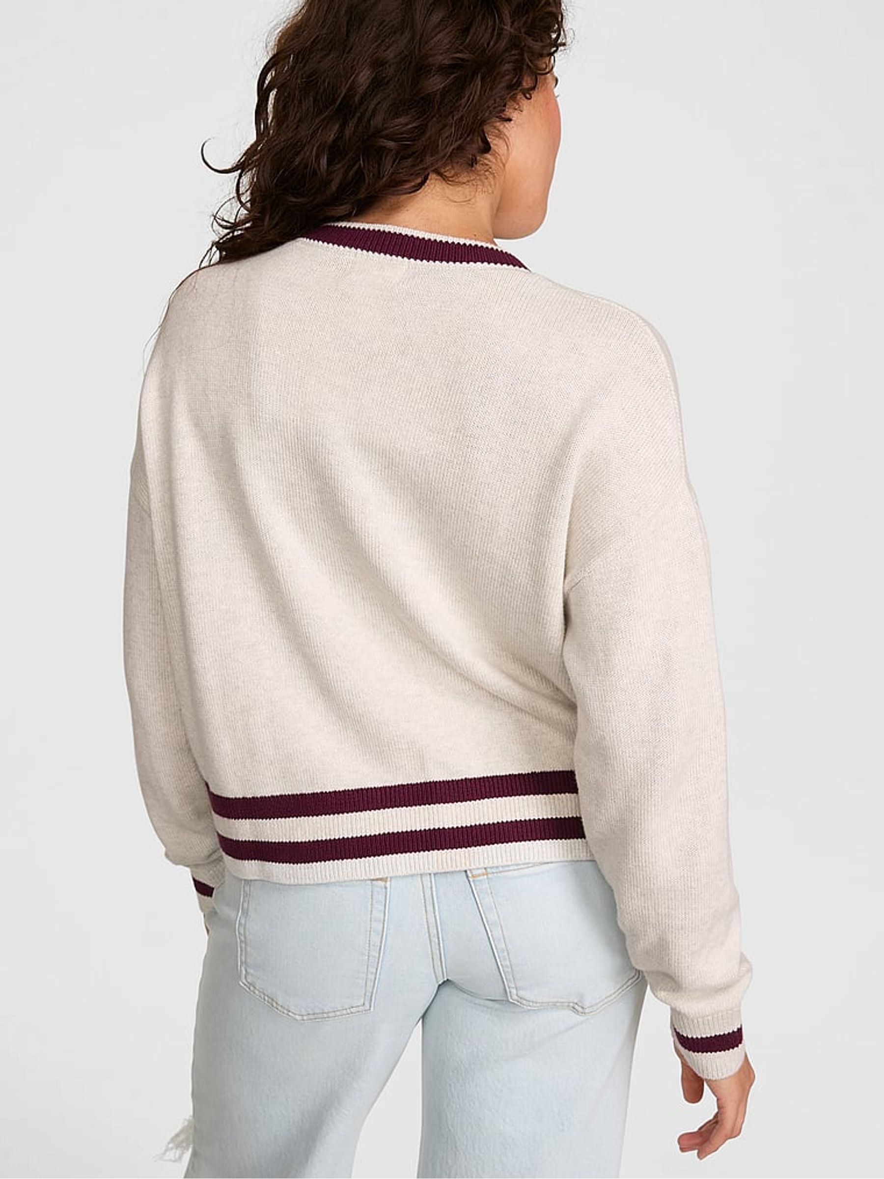 Snow Heather Grey Knit Jumper - Image 2 of 2 Snow Heather Grey Knit Jumper - Image 2 of 2