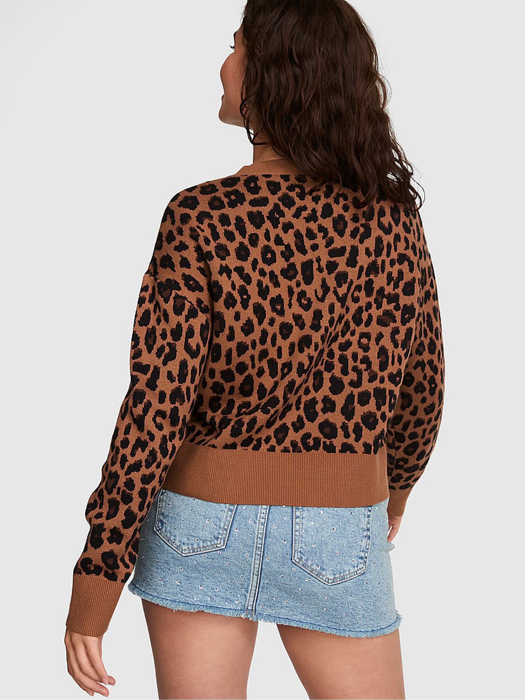 Leopard Brown Knit Jumper - Image 2 of 2