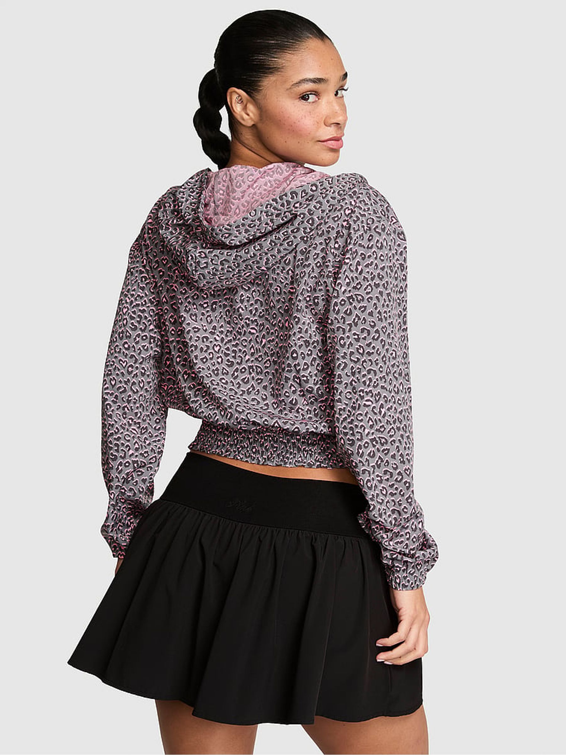 Twilight Grey Leopard Woven Hooded Jacket - Image 2 of 2