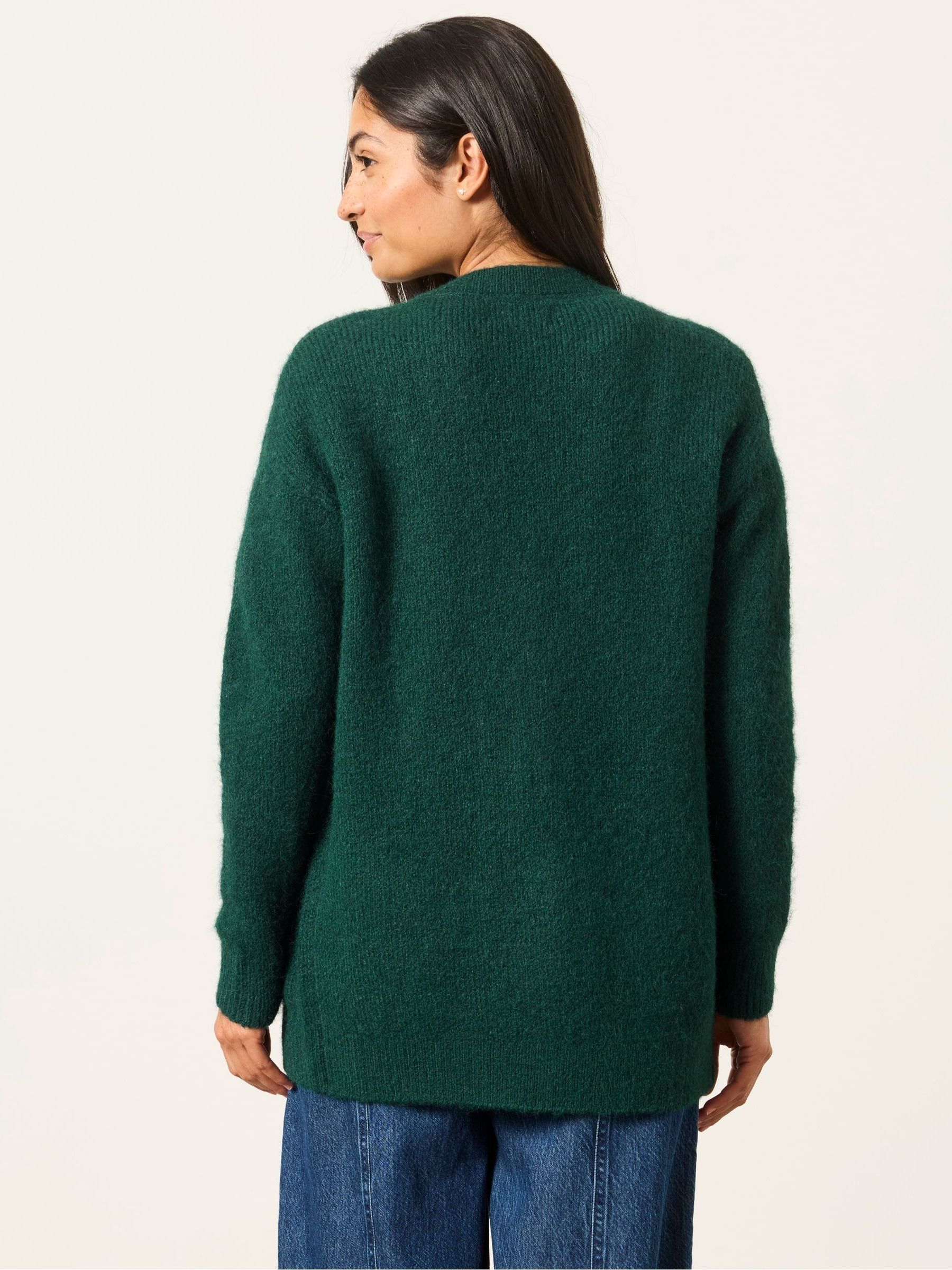 Lou Jade Green Longline Knitted Cardigan - Image 2 of 5