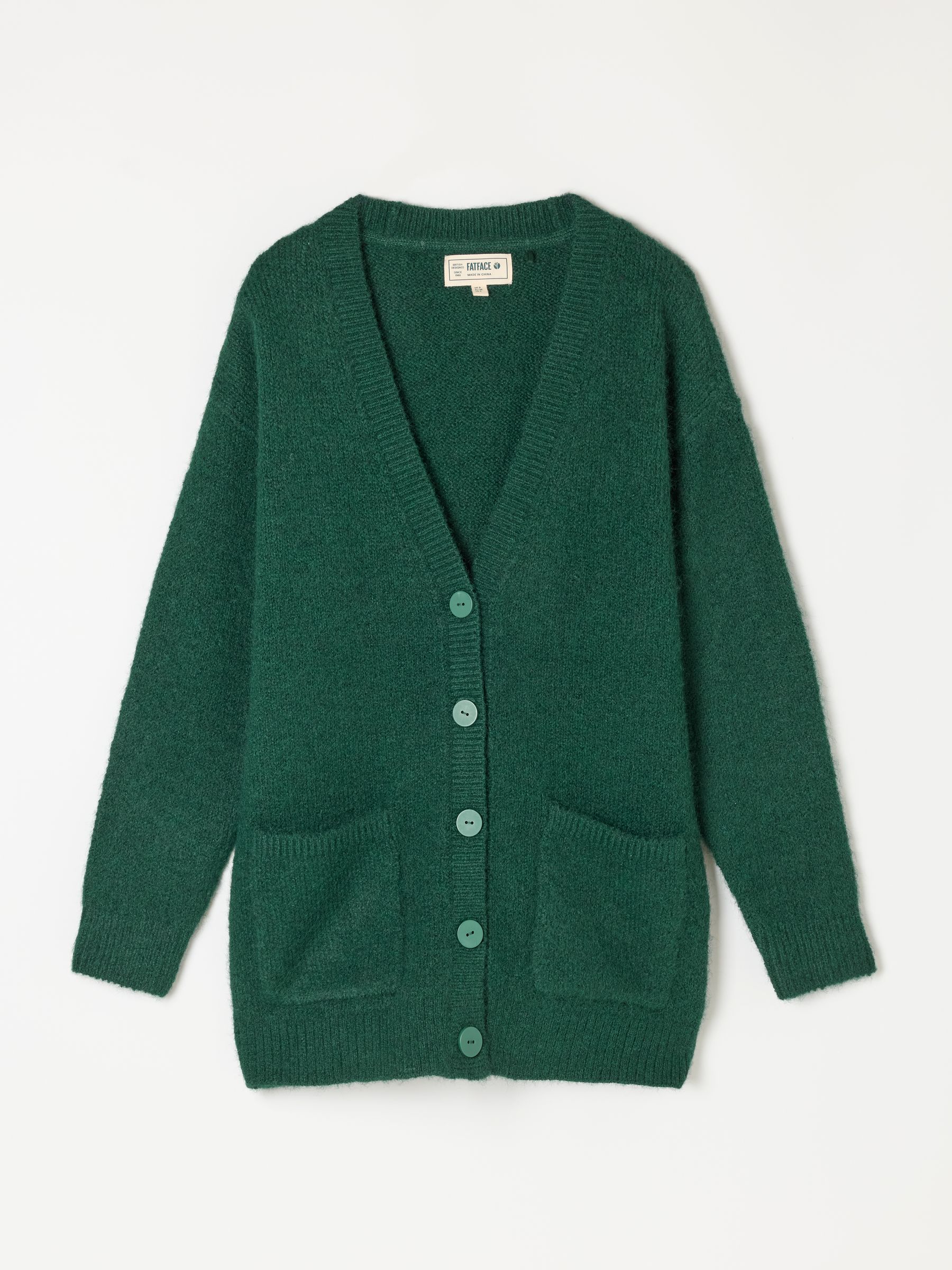 Lou Jade Green Longline Knitted Cardigan - Image 5 of 5