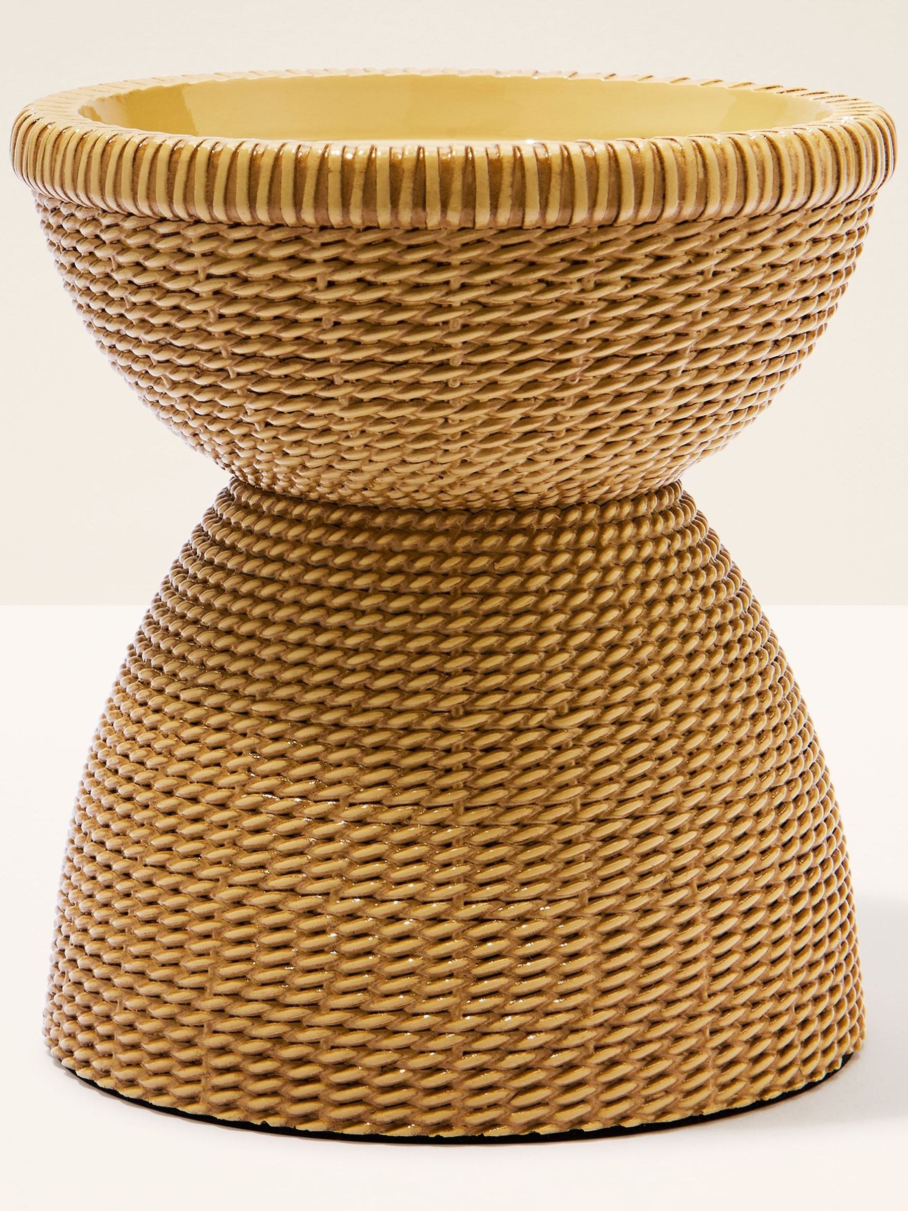Woven Pedestal 3-Wick Candle Holder - Image 1 of 2