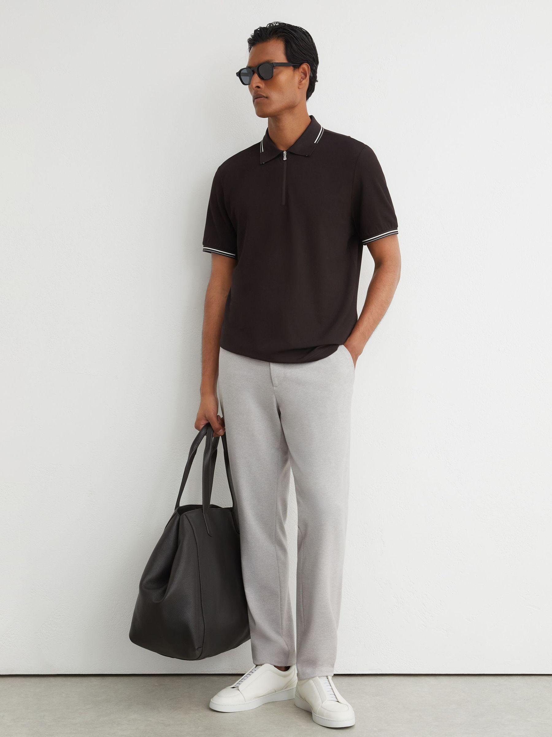 Polo Shirt in Brown - Image 1 of 7