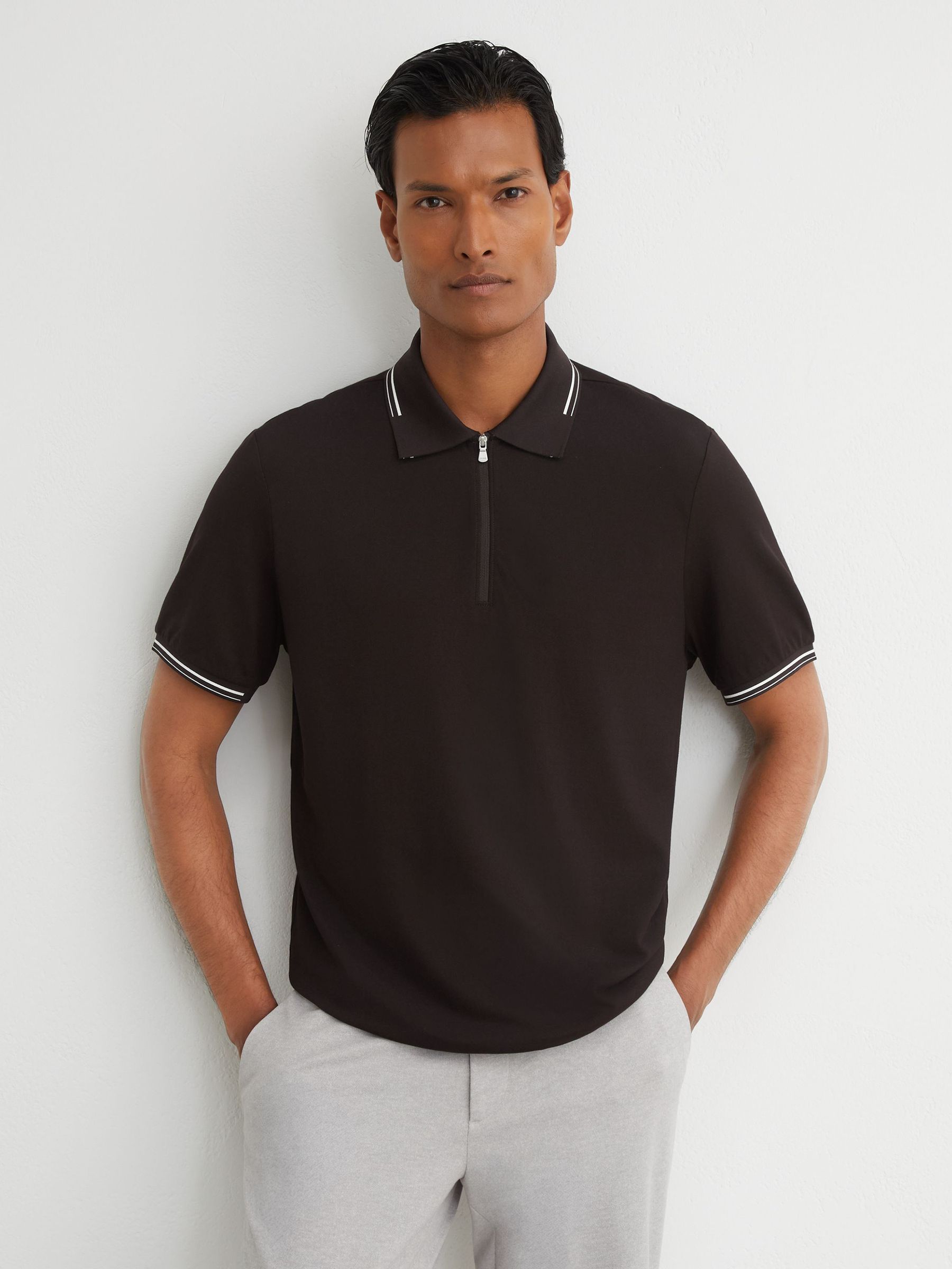 Polo Shirt in Brown - Image 3 of 7