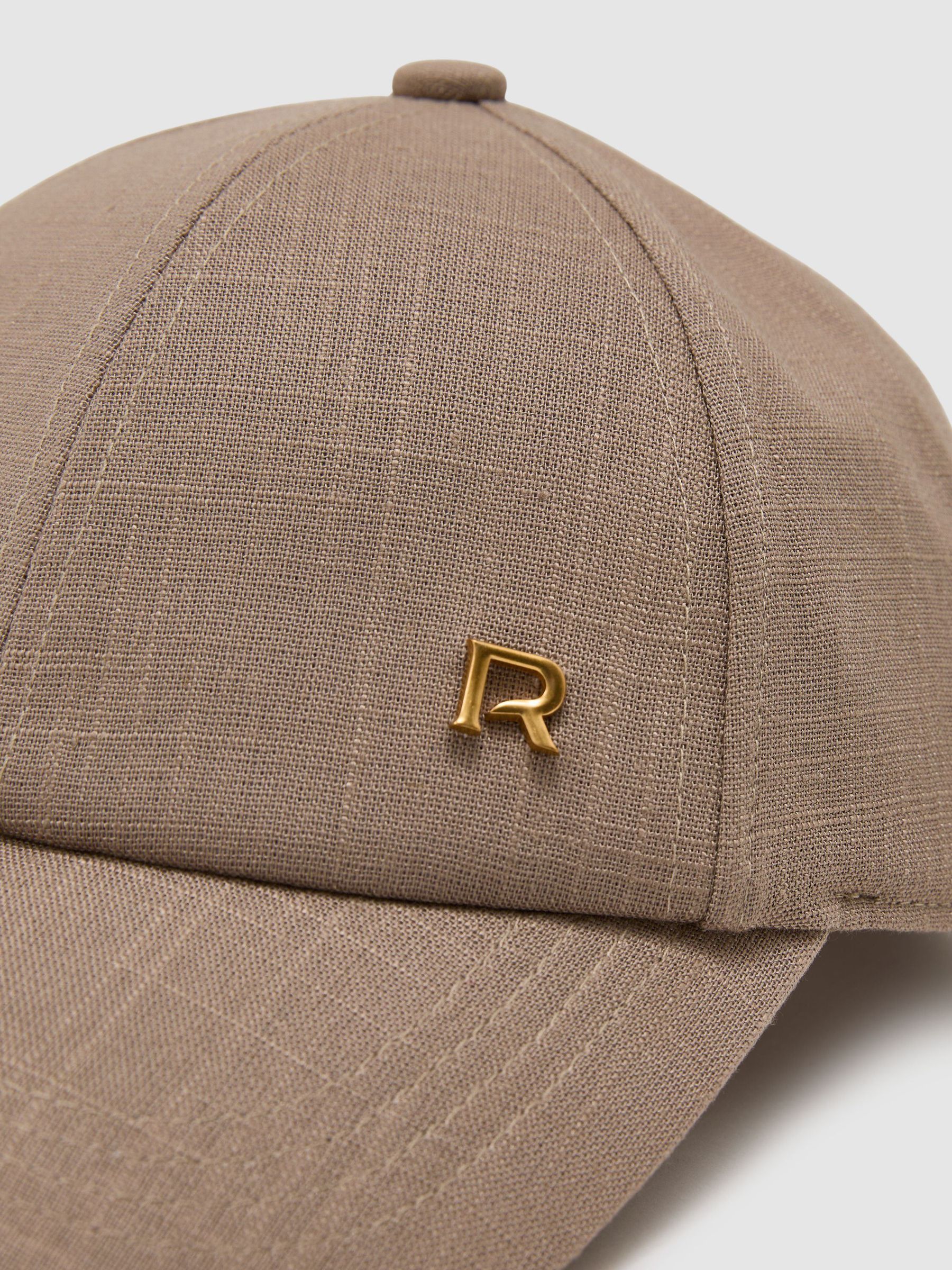 Woven Baseball Cap with Linen in Taupe - Image 5 of 5