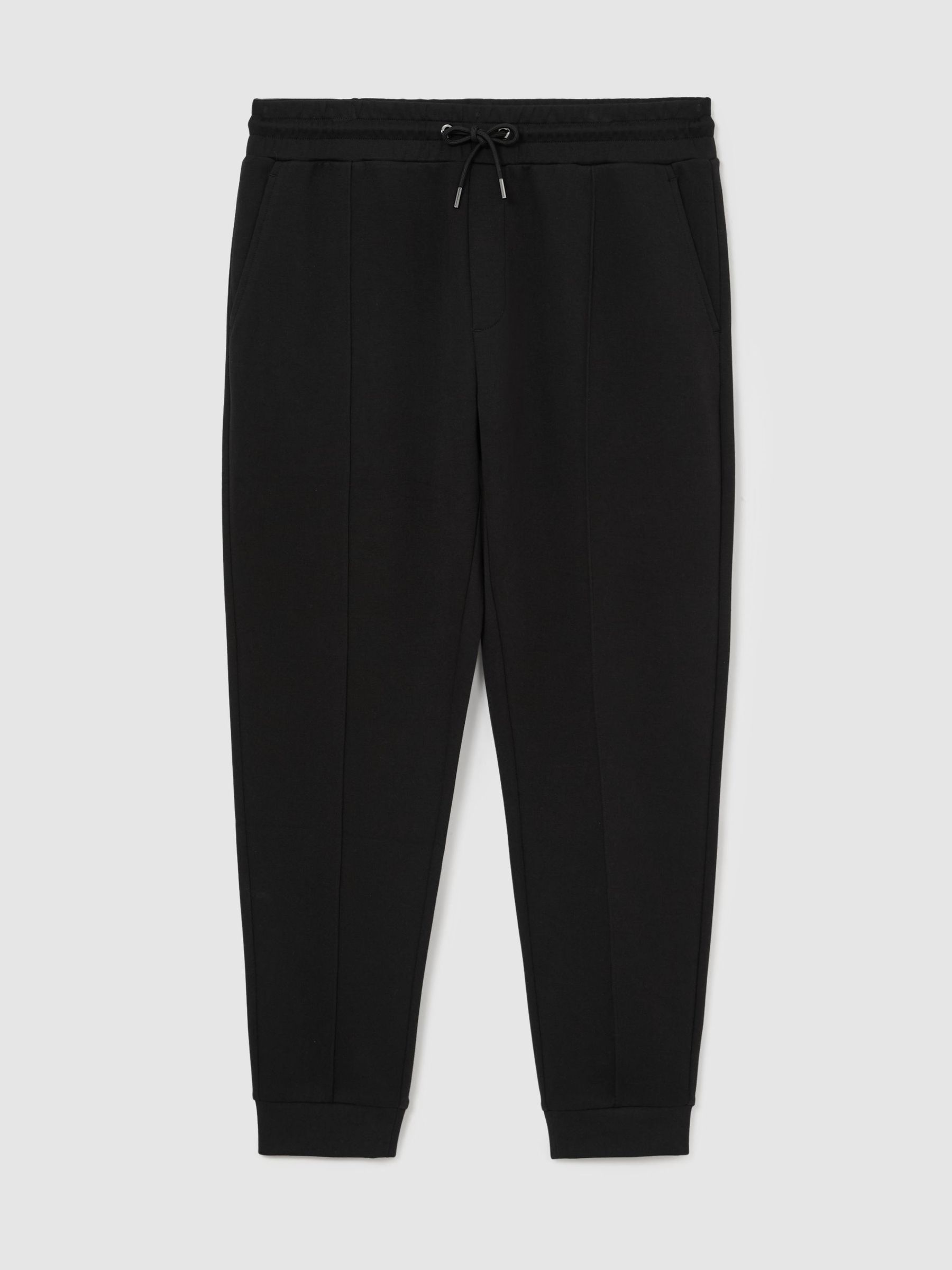 Premium Interlock Cuffed Joggers in Black - Image 2 of 6