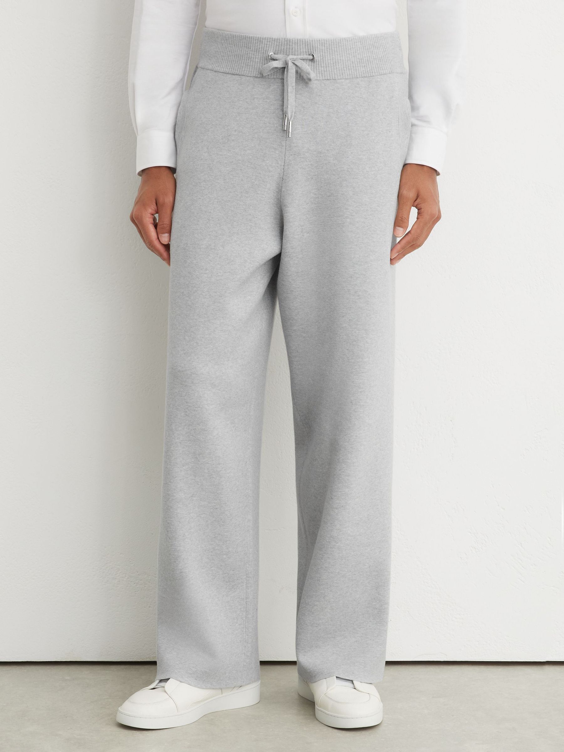 R-Flex Knitted Relaxed-Fit Joggers in Soft Grey - Image 3 of 9