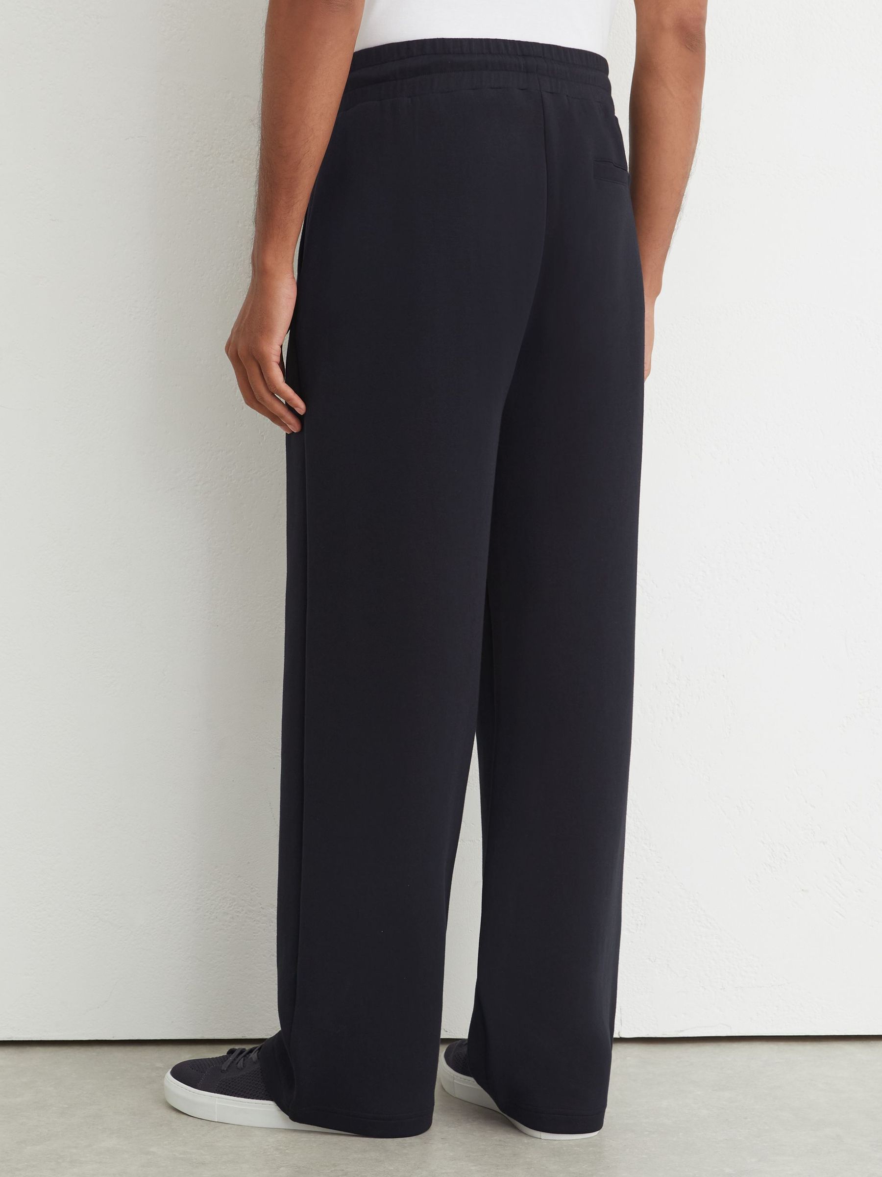 Premium Interlock Relaxed-Fit Joggers in Navy - Image 5 of 7