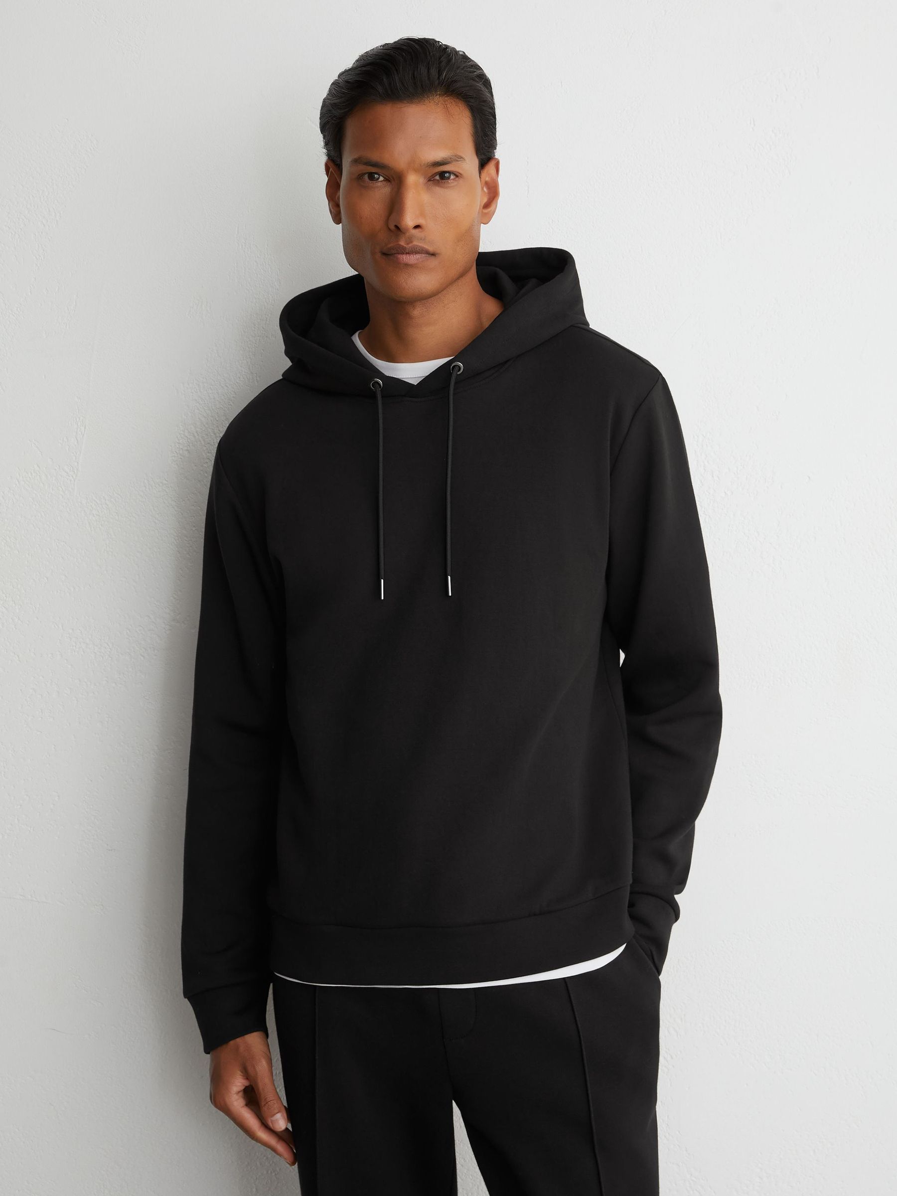 Premium Interlock Hoodie in Black - Image 1 of 6