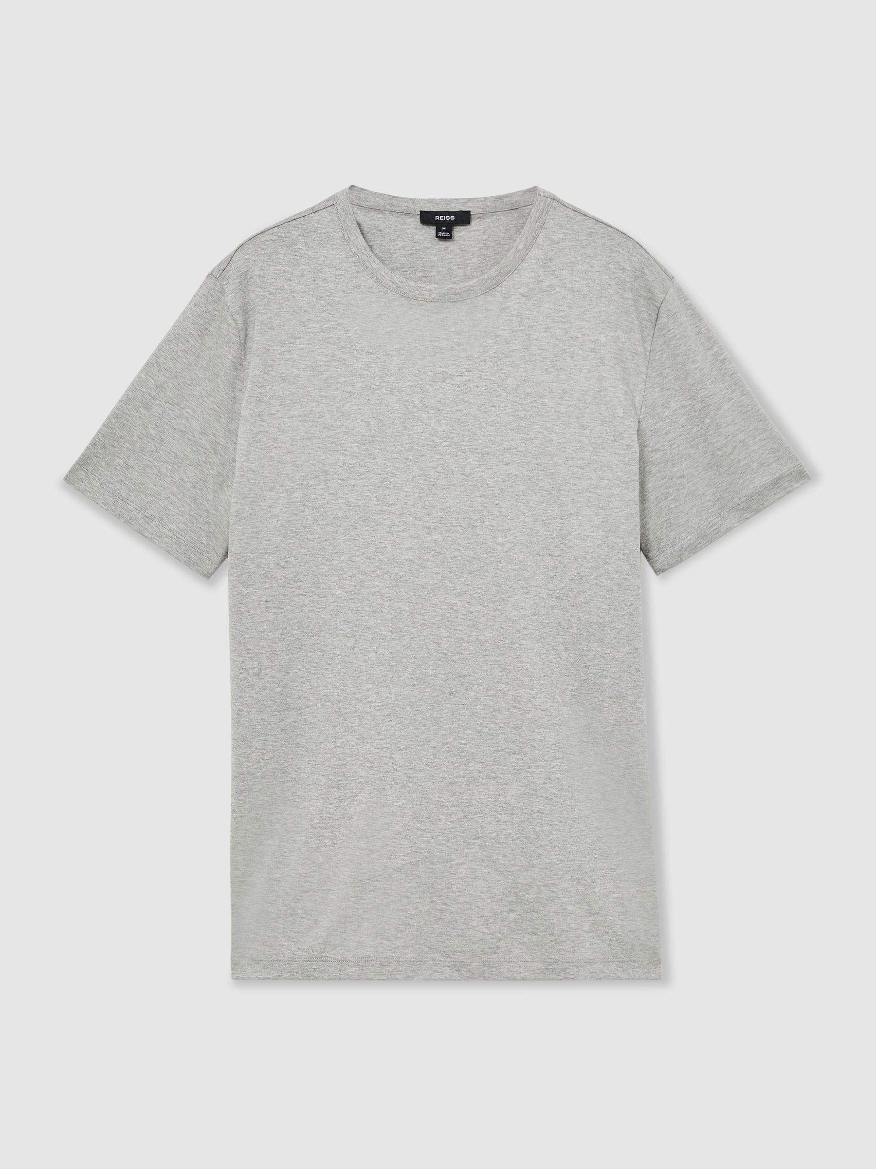 Air-Water Cotton Tailored-Fit T-Shirt in Grey Marl - صورة 2 من 7
