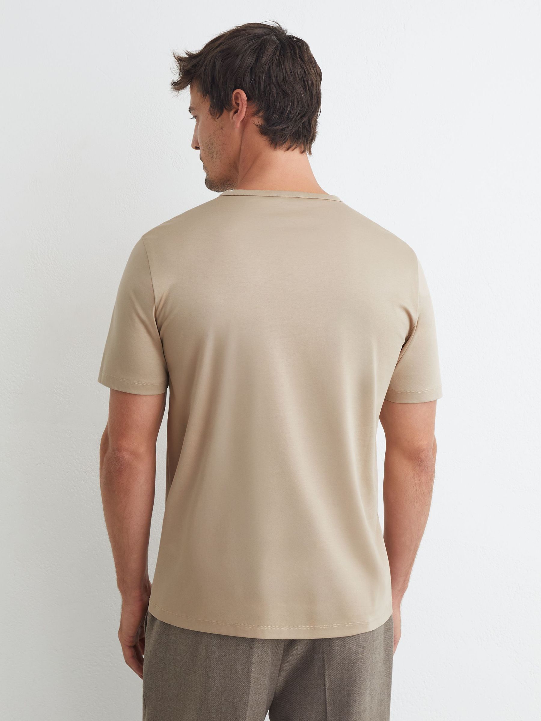 Air-Water Cotton Tailored-Fit T-Shirt in Sand - Image 5 of 6
