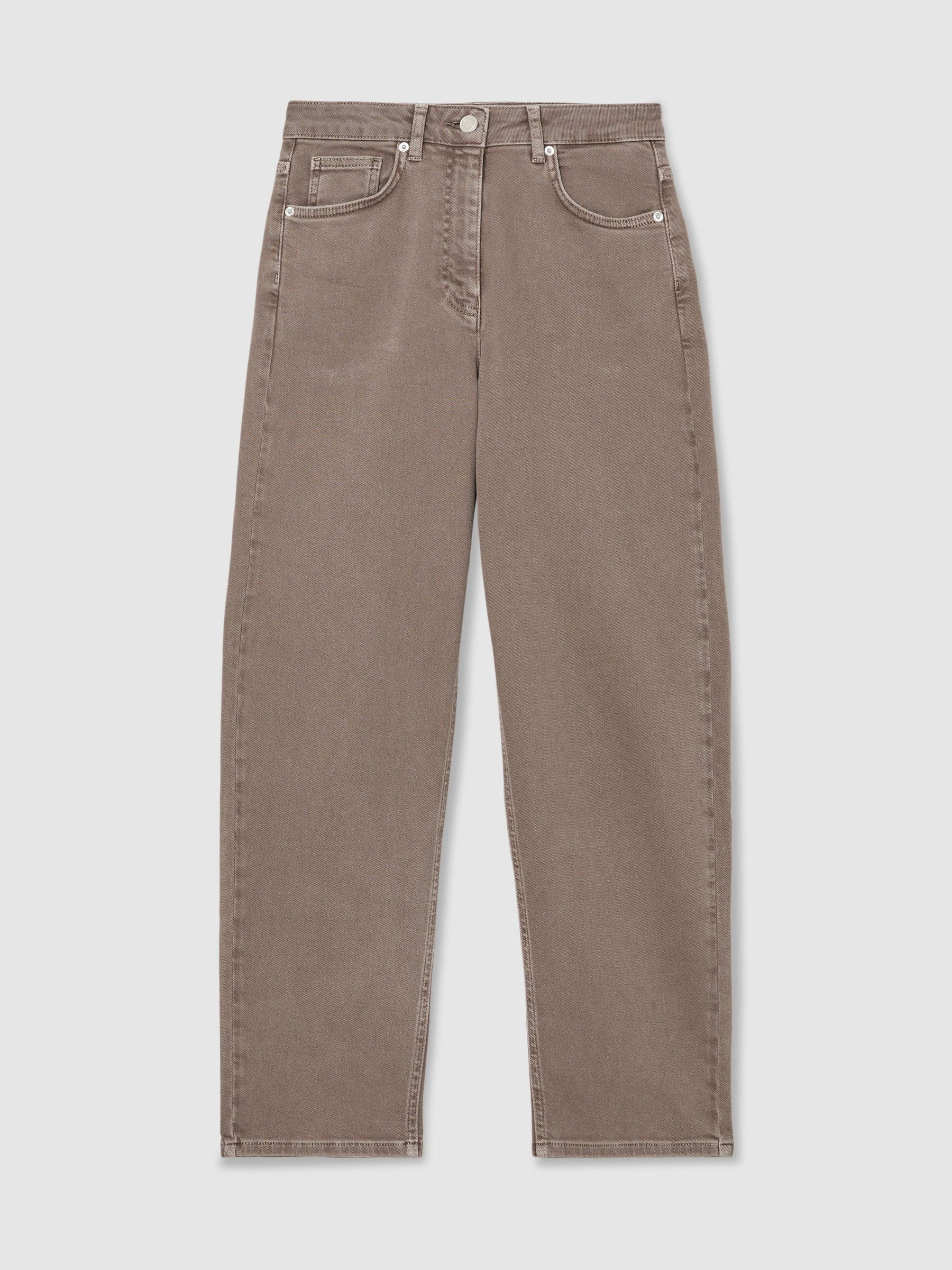 Petite Mid-Rise Straight-Leg Jeans in Mauve Neutral - Image 2 of 8