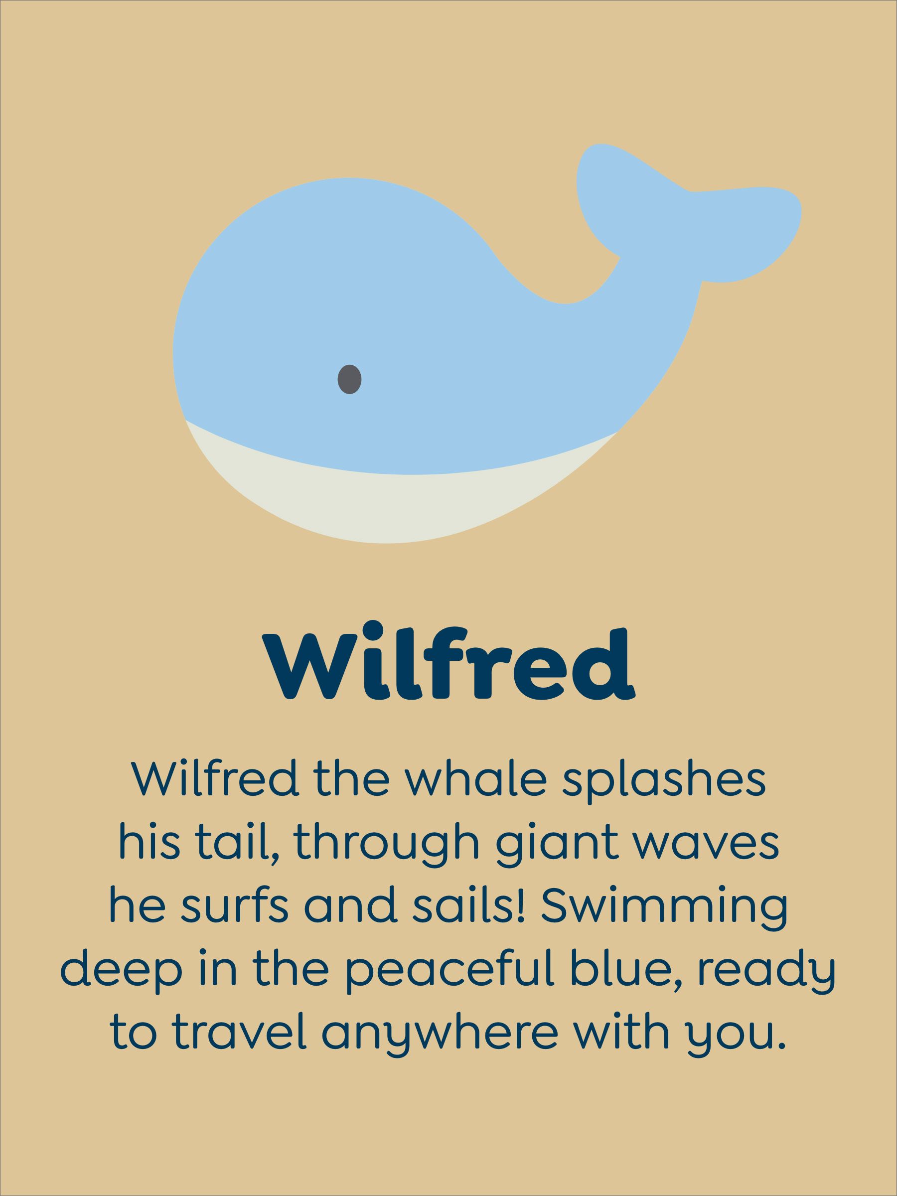 Wilfred Whale Blue Soft Plush Toy - Image 4 of 4