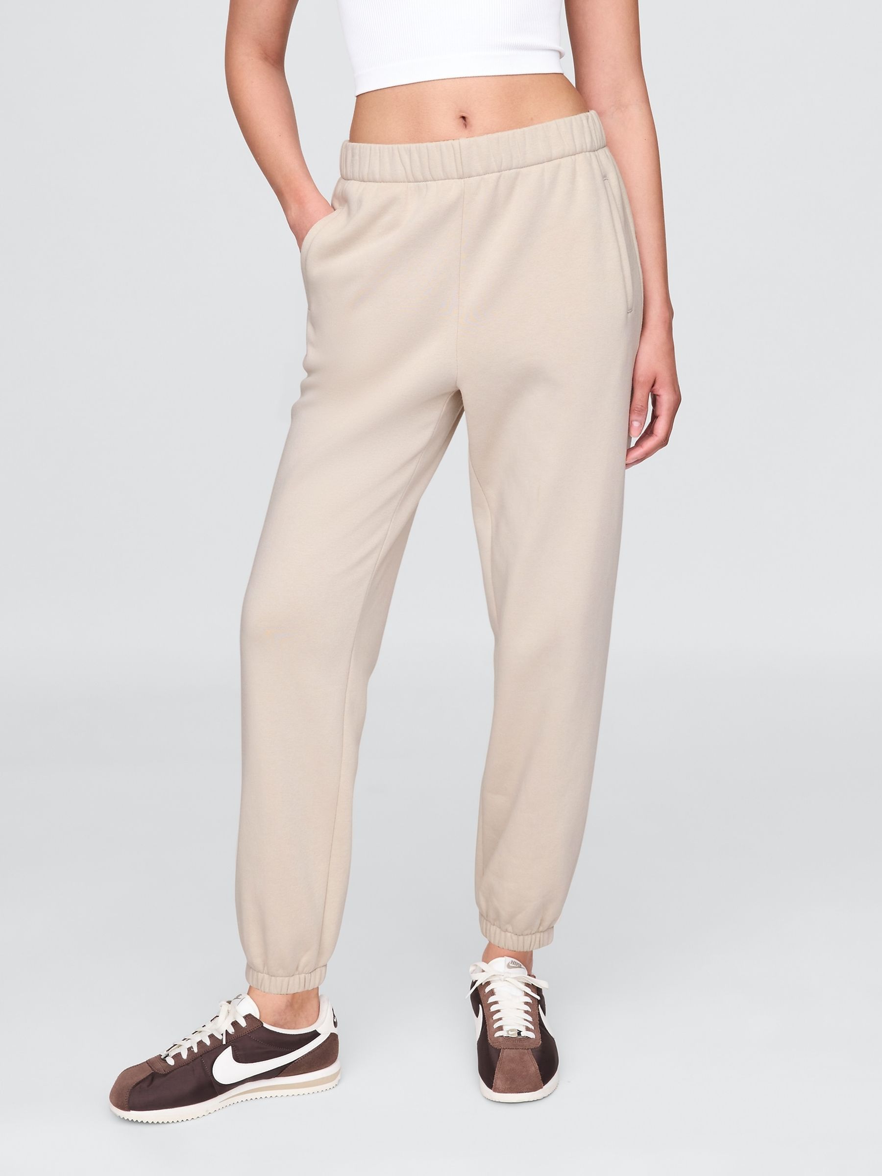 Beige High Waisted VintageSoft Relaxed Joggers - Image 1 of 4