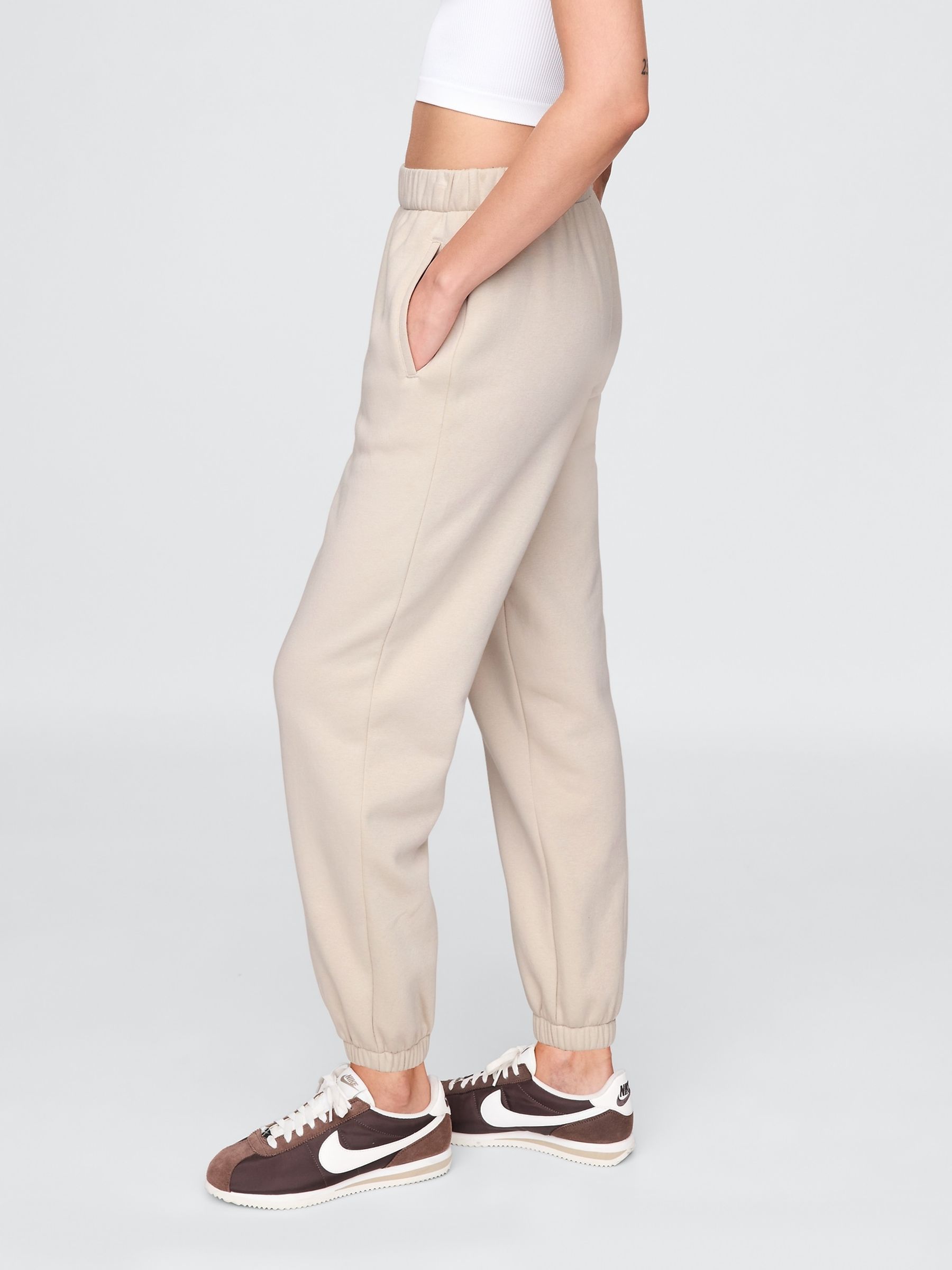 Beige High Waisted VintageSoft Relaxed Joggers - Image 3 of 4