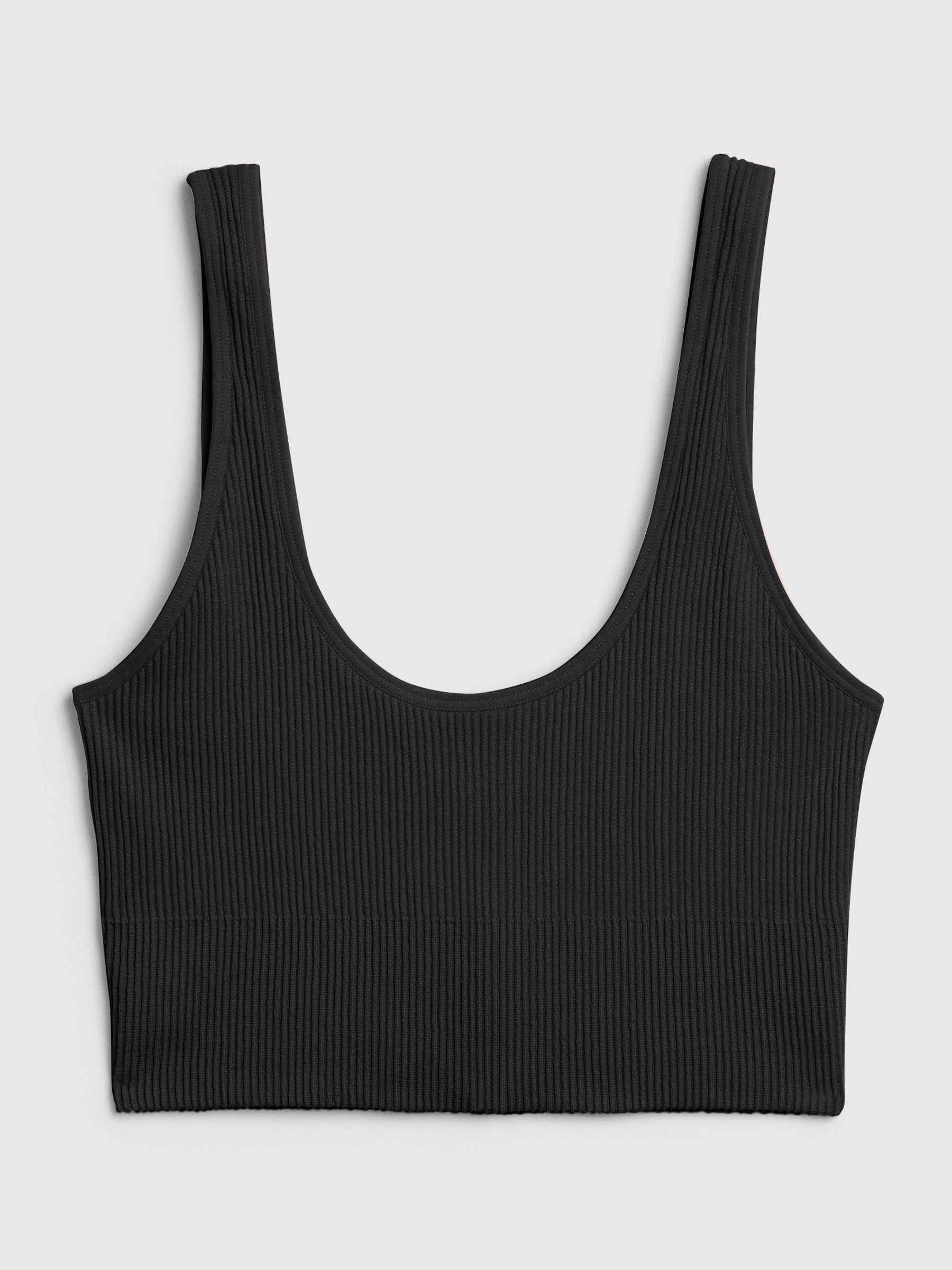 Black Seamless Rib Bralette - Image 3 of 4