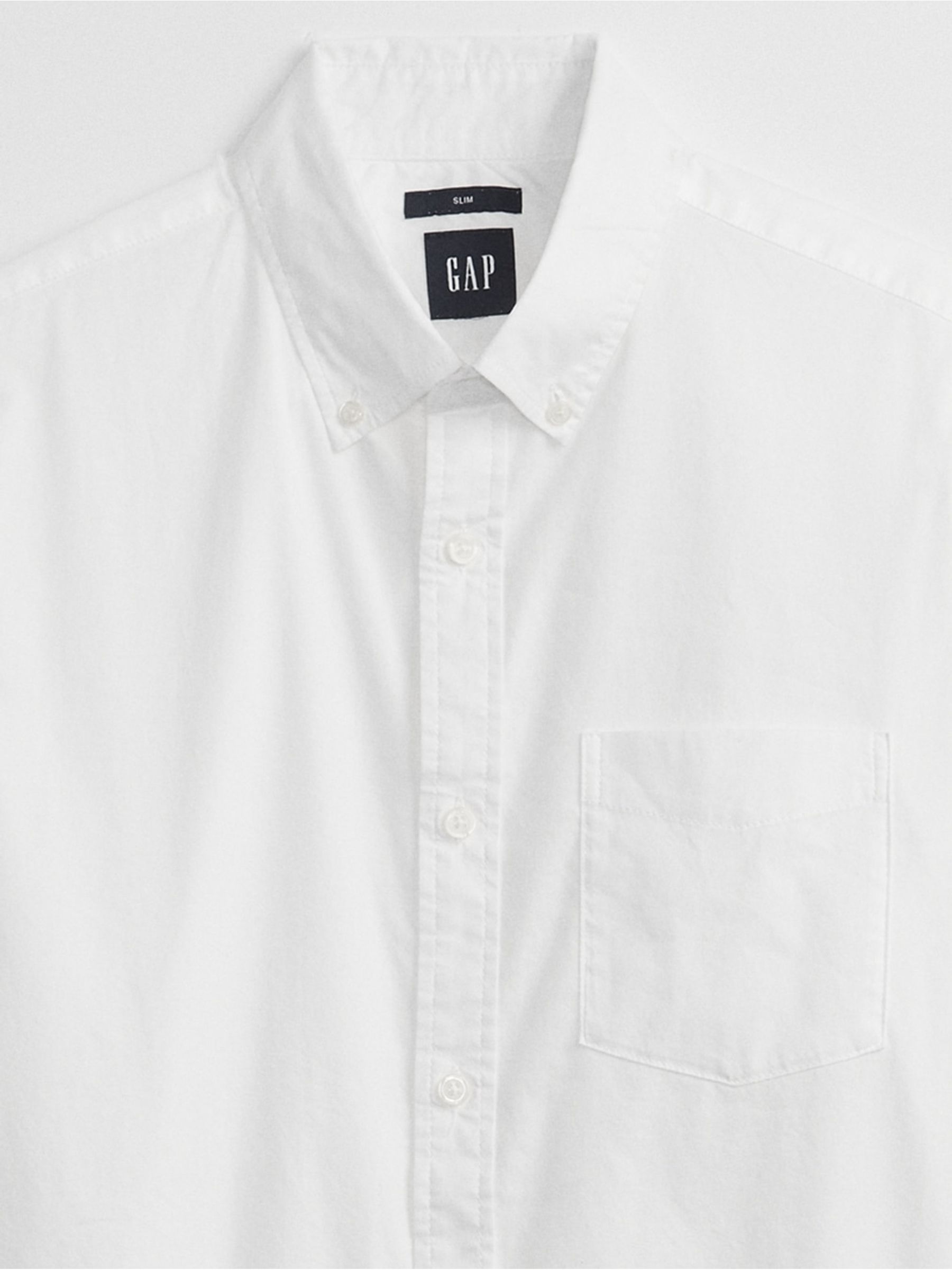 White Slim Fit Stretch Shirt - Image 4 of 5