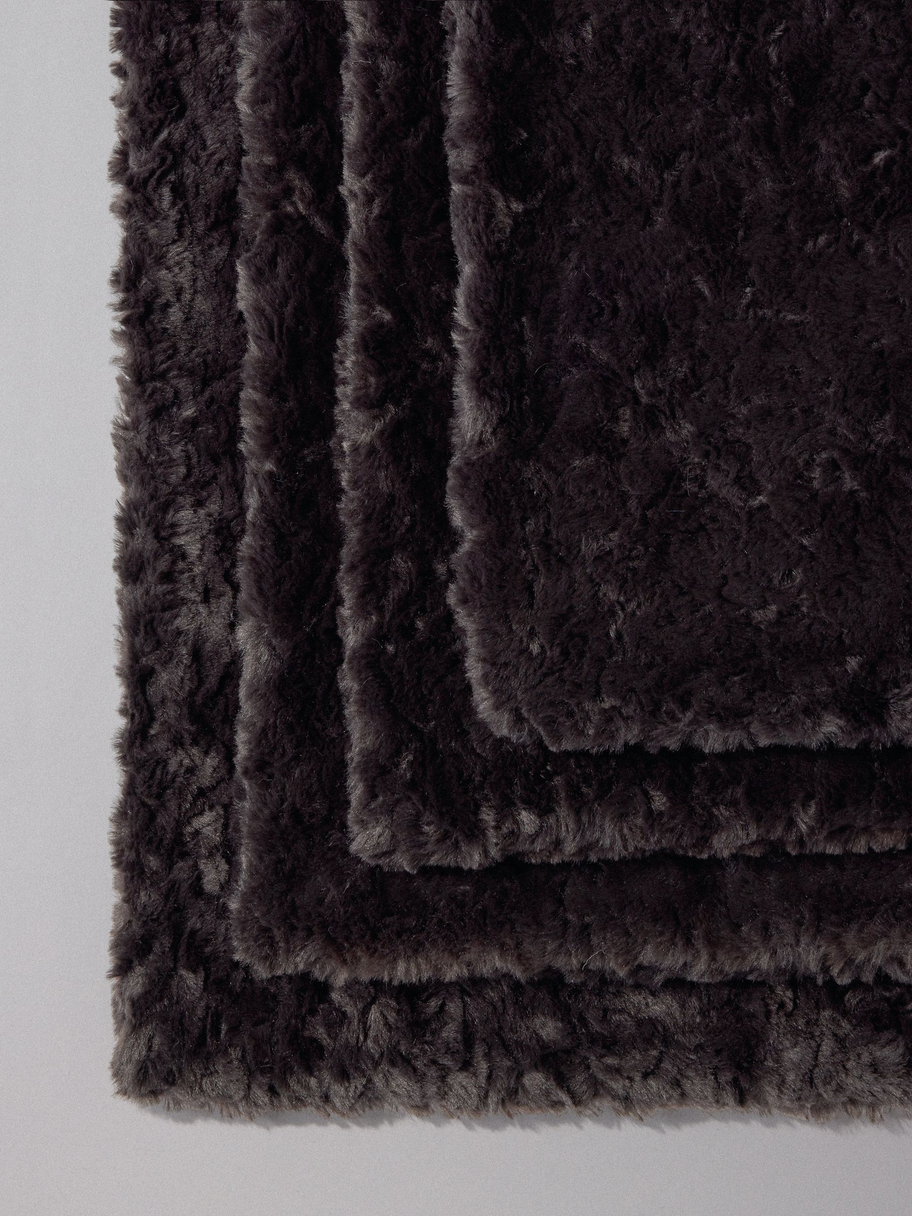 The Set 4 Pack Chocolate Brown 59x59 Faux Fur Cushion Covers - Image 2 of 2