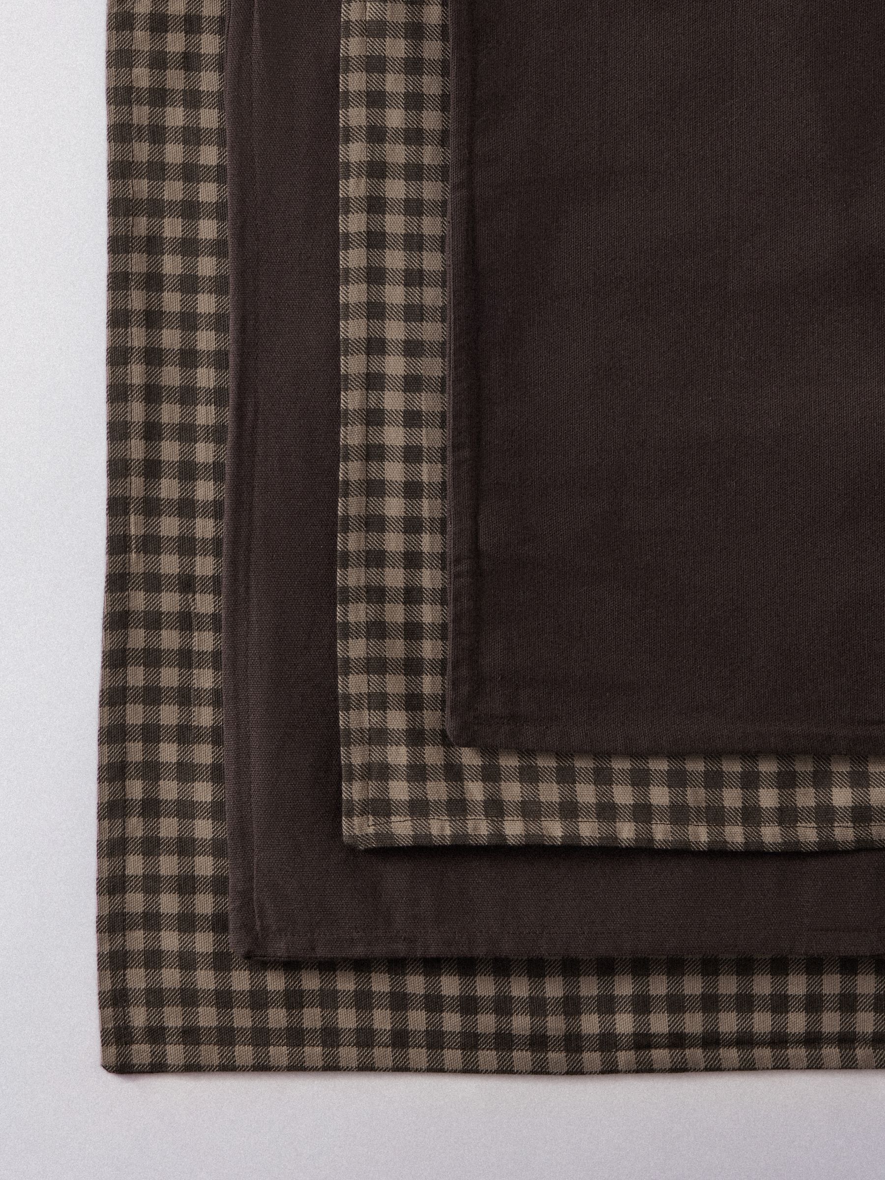 The Set 4 Pack Chocolate Brown Gingham Cotton Cushion Covers - Image 2 of 2 The Set 4 Pack Chocolate Brown Gingham Cotton Cushion Covers - Image 2 of 2