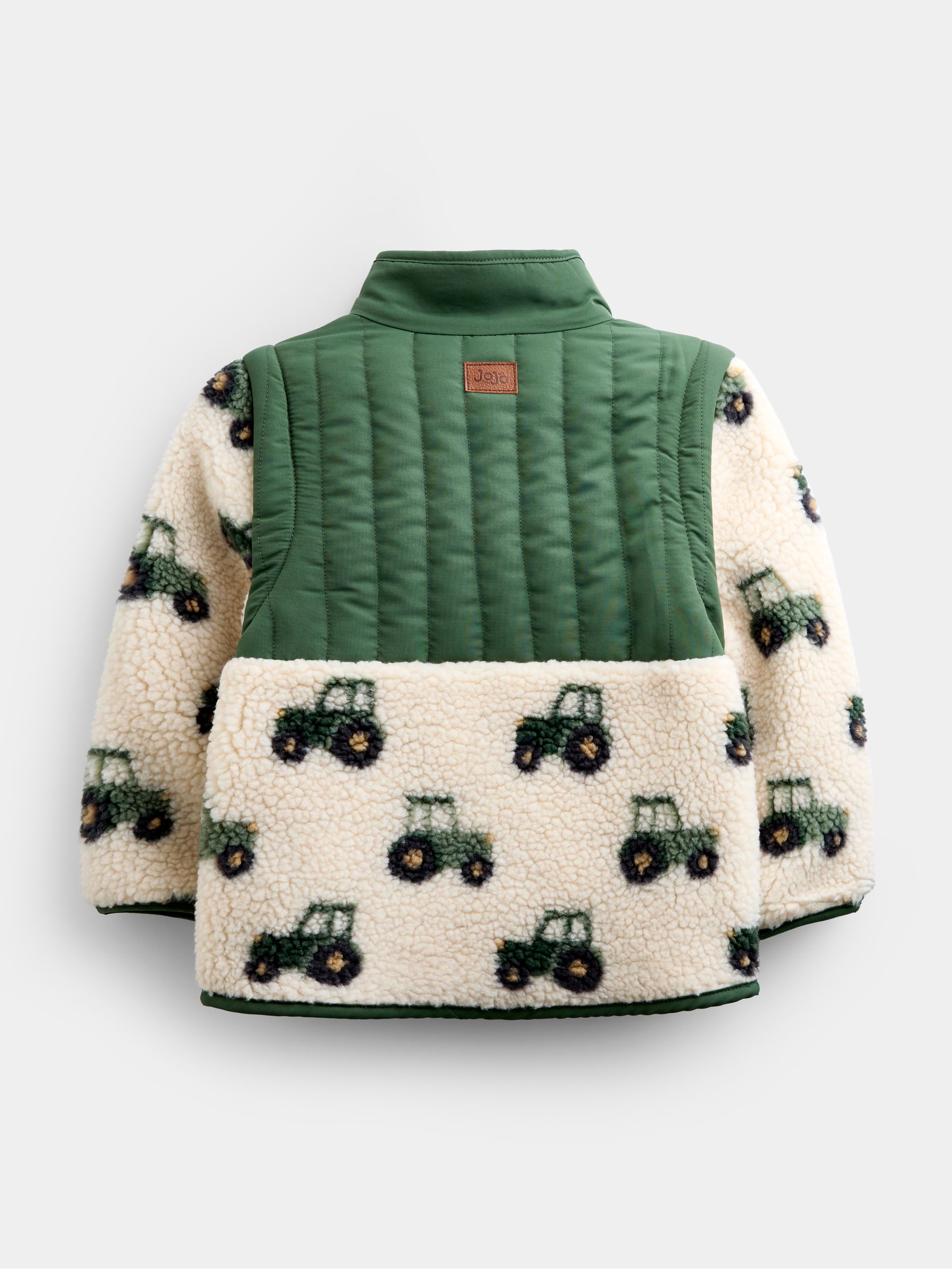 Khaki Green Tractor Zip-Off Sleeve 2-in-1 Borg Fleece - Image 4 of 7