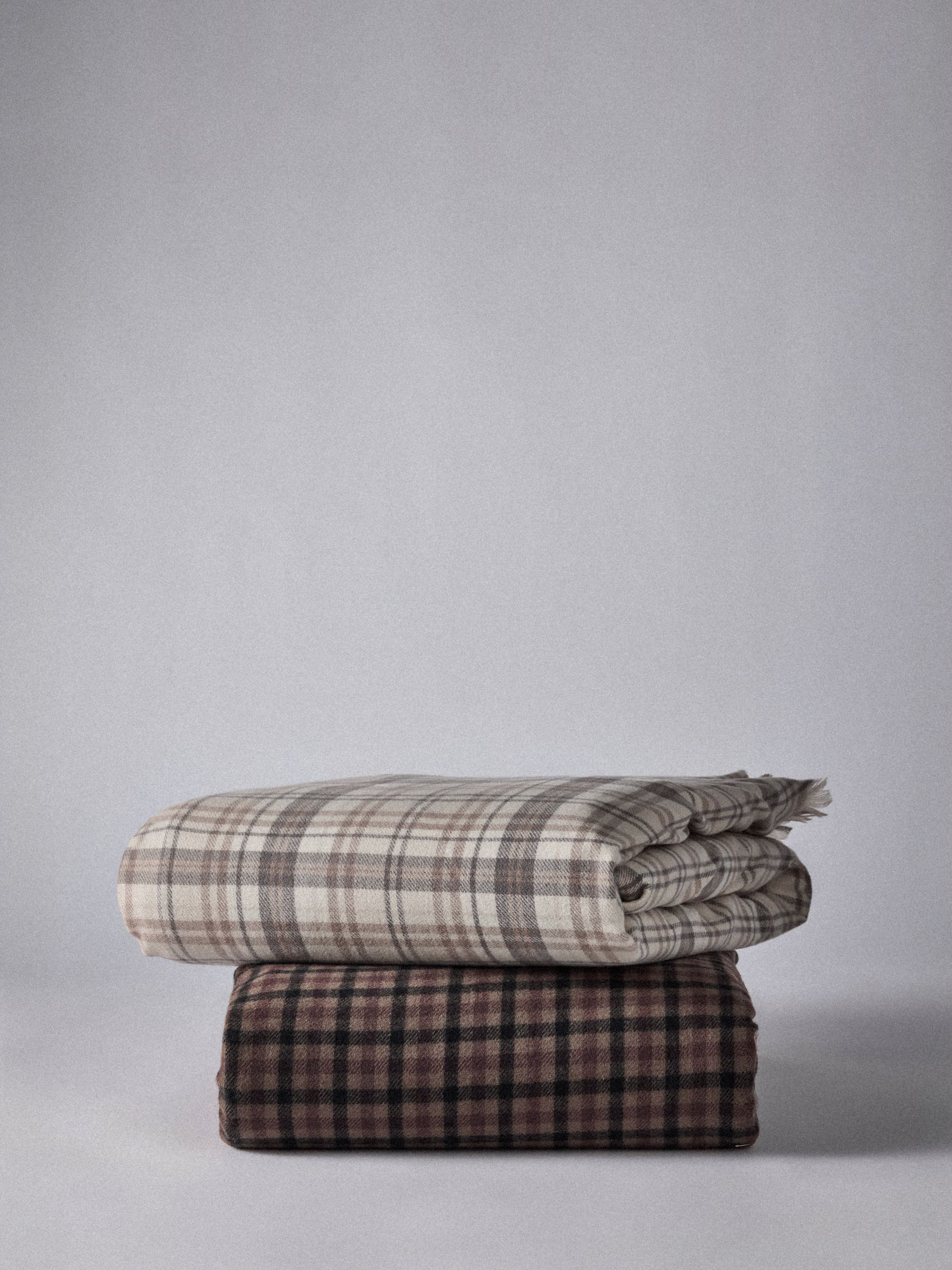 The Set 2 Pack Brown Gingham/Natural Check Cosy Throws - Image 6 of 6 The Set 2 Pack Brown Gingham/Natural Check Cosy Throws - Image 6 of 6