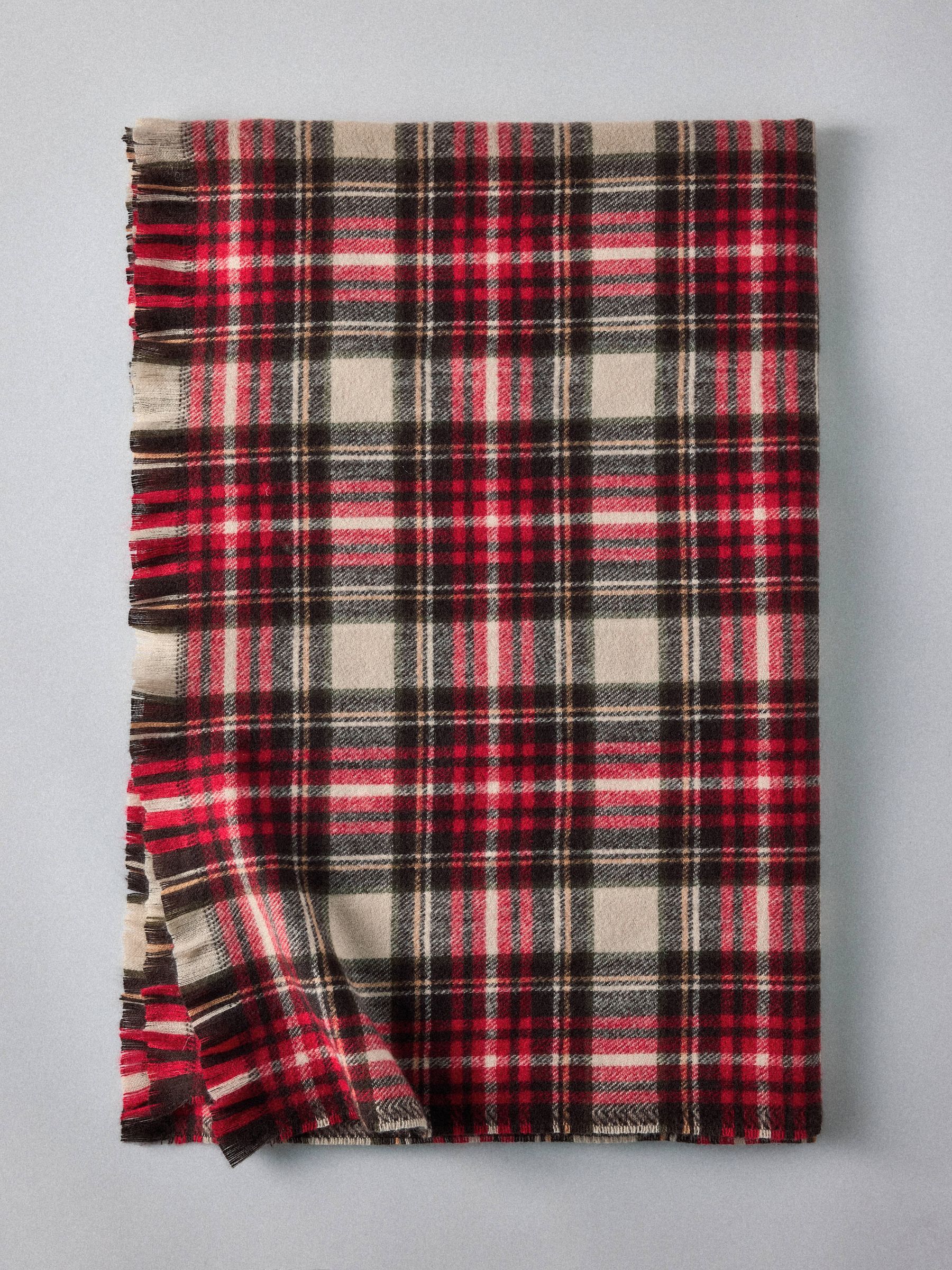 The Set 4 Pack Red Check/Windowpane Throws - Image 3 of 6