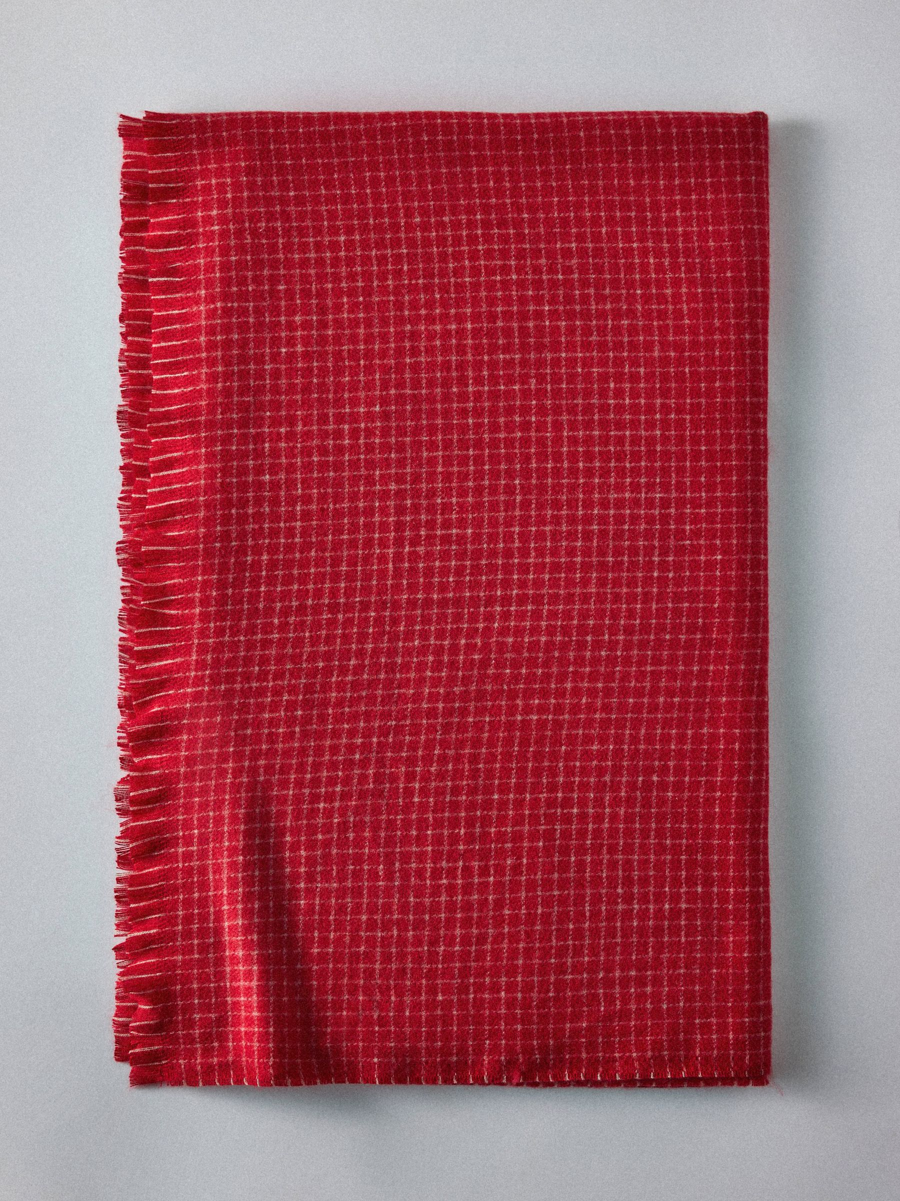 The Set 4 Pack Red Check/Windowpane Throws - Image 4 of 6