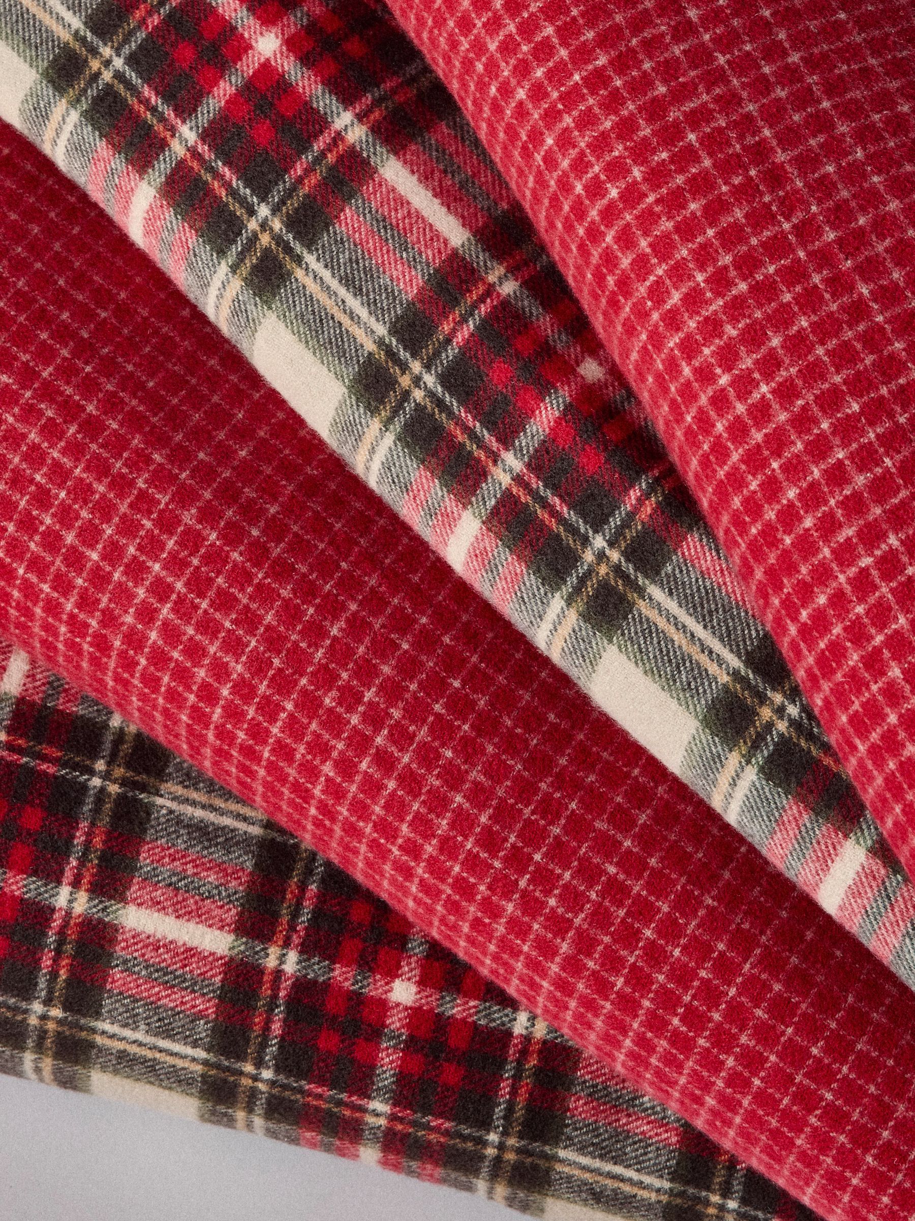 The Set 4 Pack Red Check/Windowpane Throws - Image 5 of 6