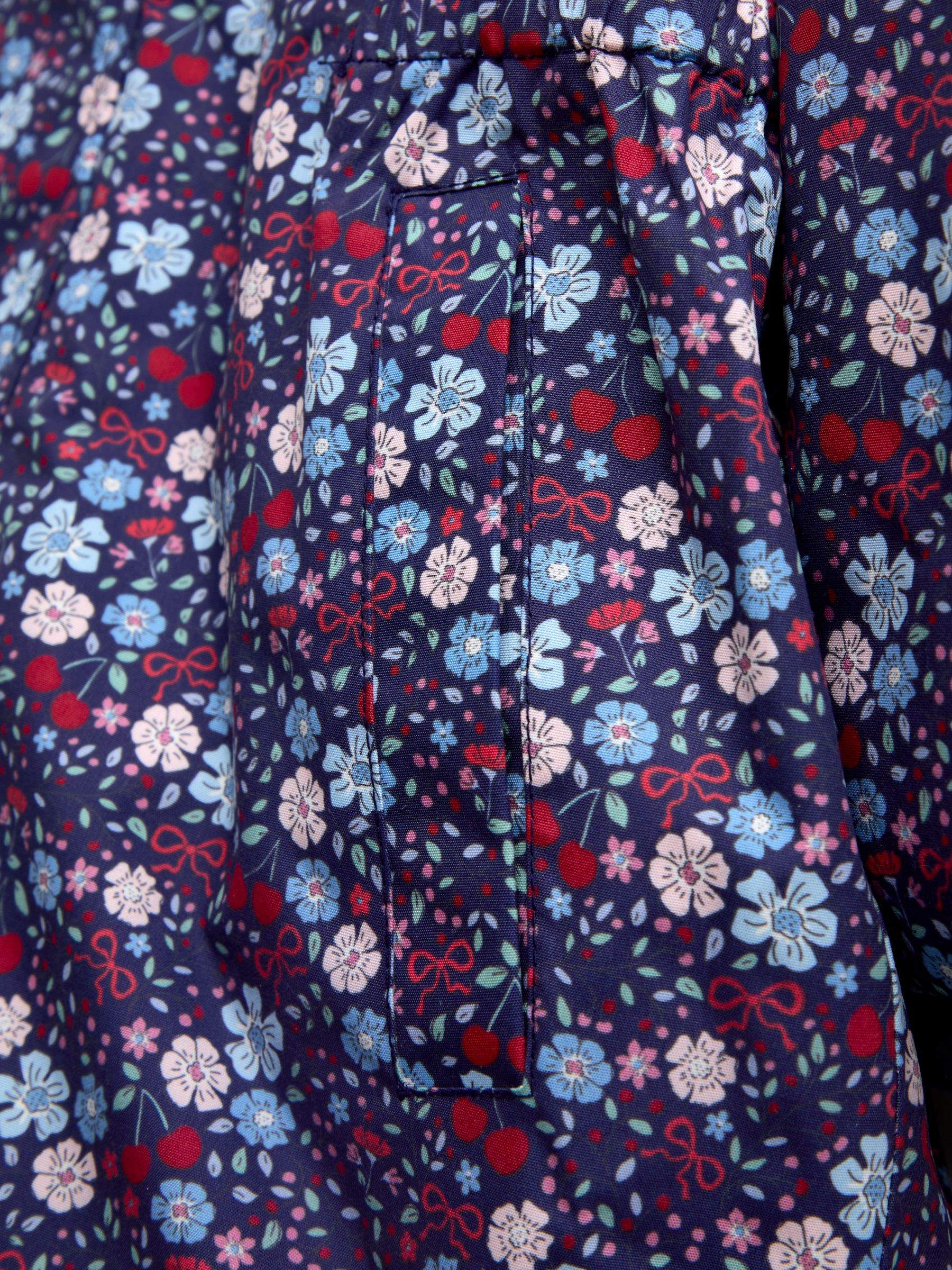 Navy Ditsy Borg Lined Parka - Image 4 of 4 Navy Ditsy Borg Lined Parka - Image 4 of 4