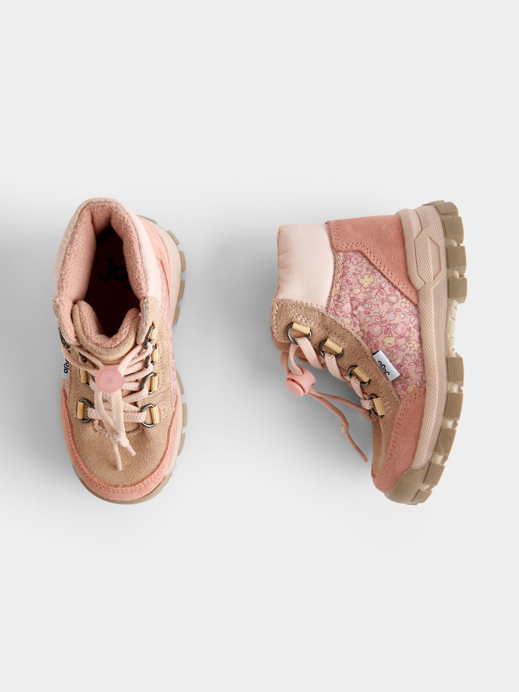 Pink Floral Hiking Boots - Image 3 of 4