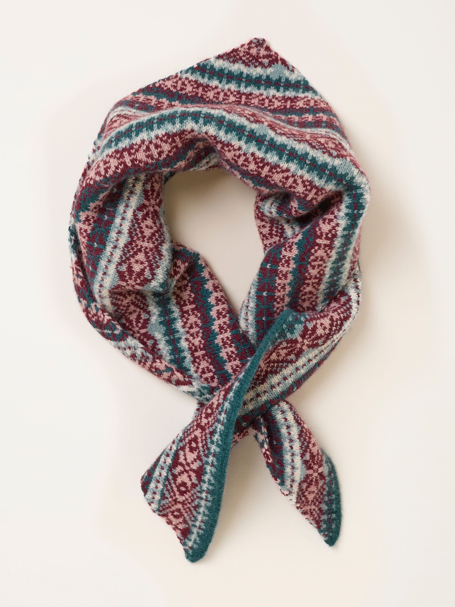 Multi Fairisle Triangle Scarf - Image 1 of 3