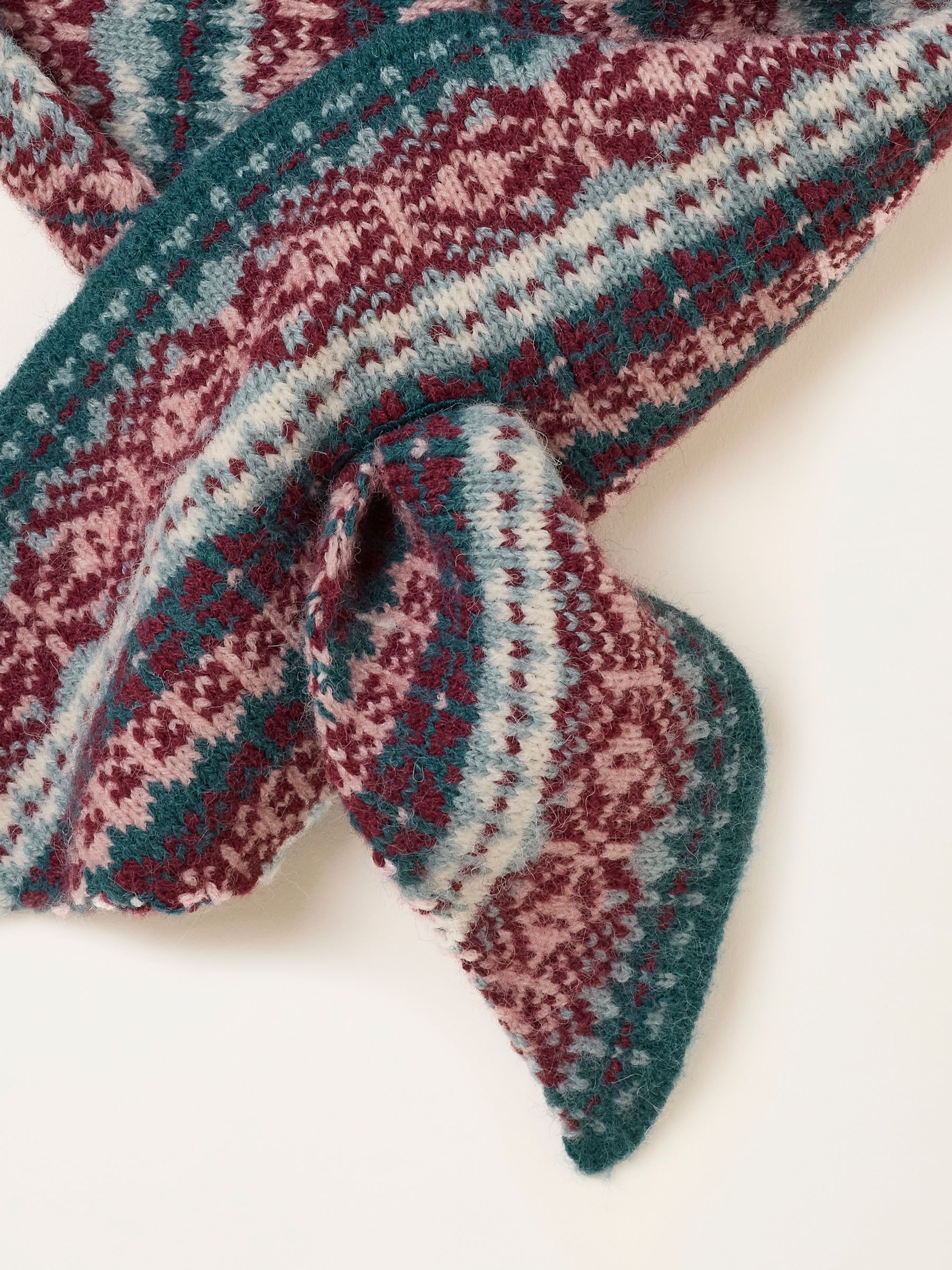 Multi Fairisle Triangle Scarf - Image 2 of 3