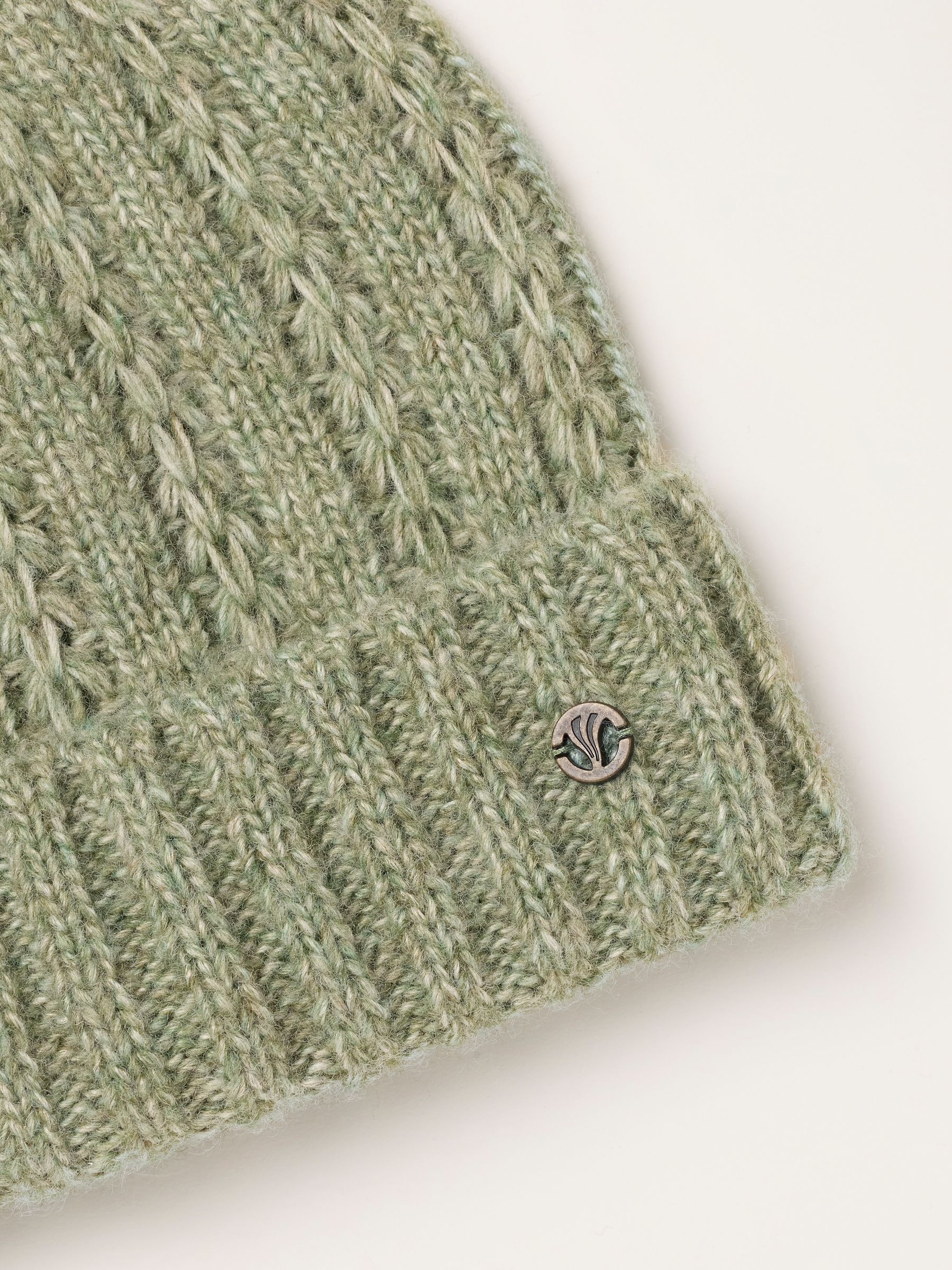 Green Pointelle Beanie - Image 3 of 3